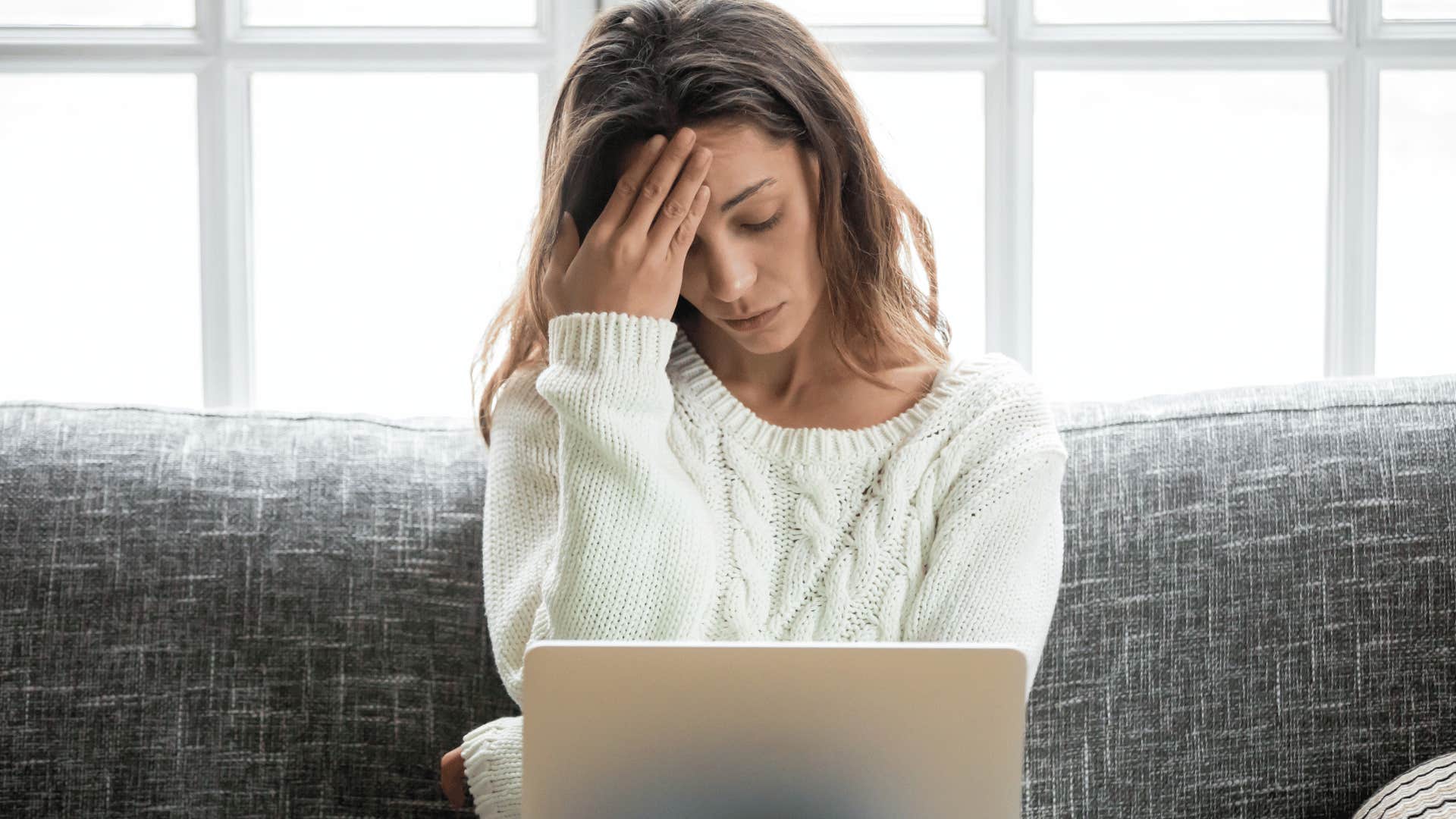 stressed woman fearing of the unknown