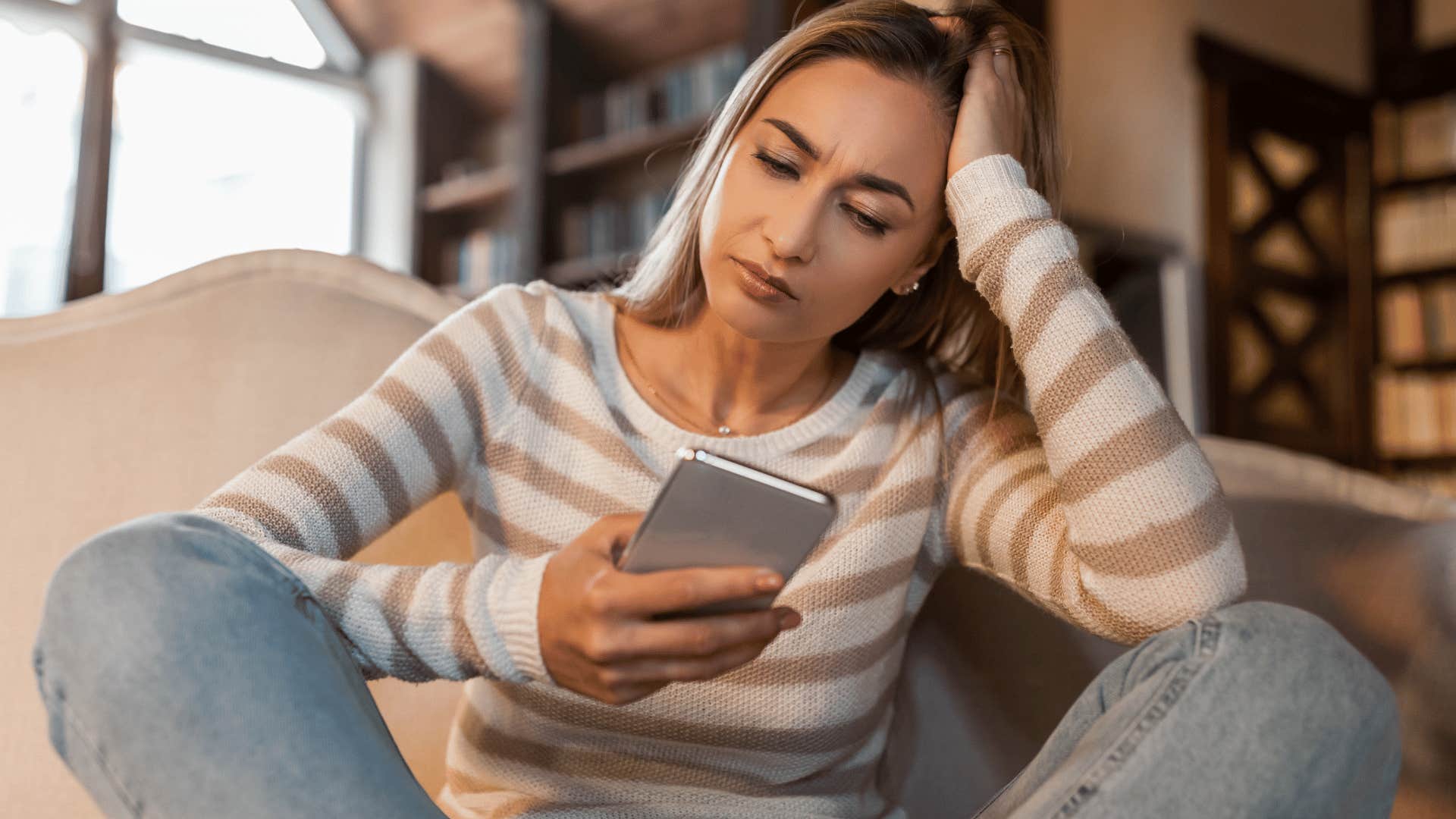 woman spiraling into worst-case scenario mindset