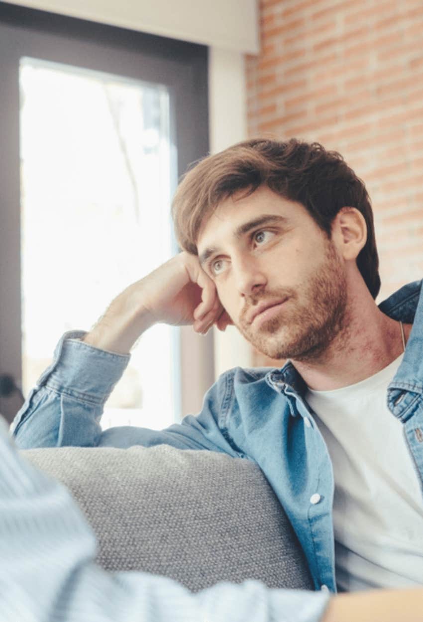 man listening more than speaking