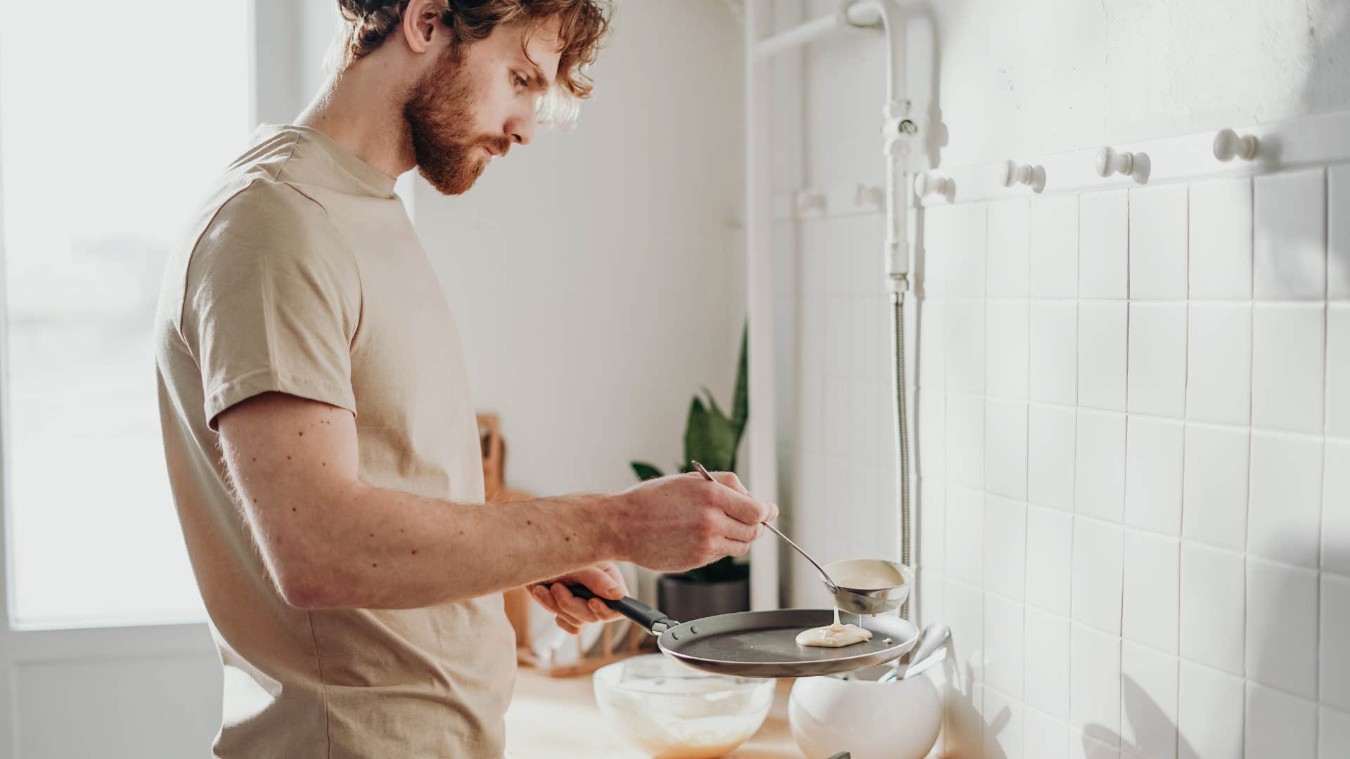 man who hates going out with a fully stocked kitchen in his home