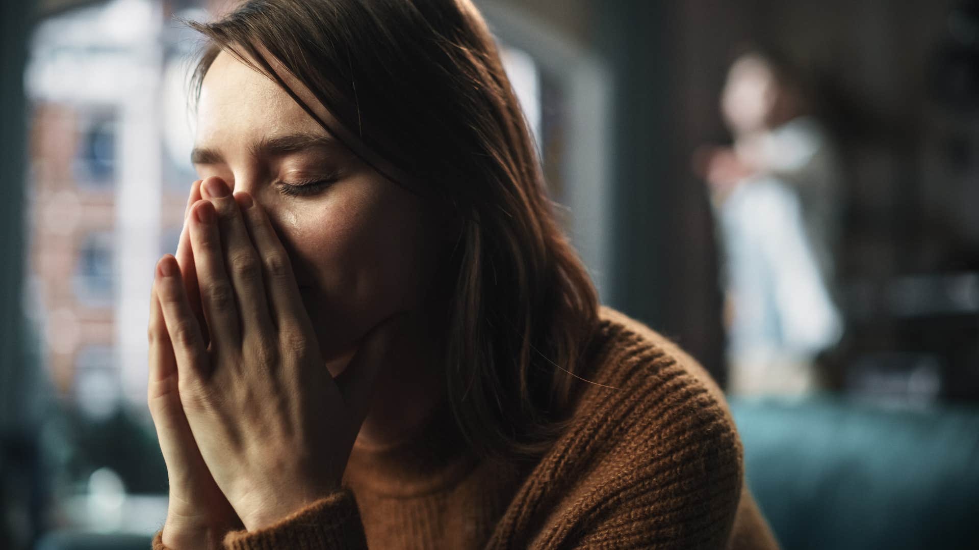 upset woman struggling to connect with others
