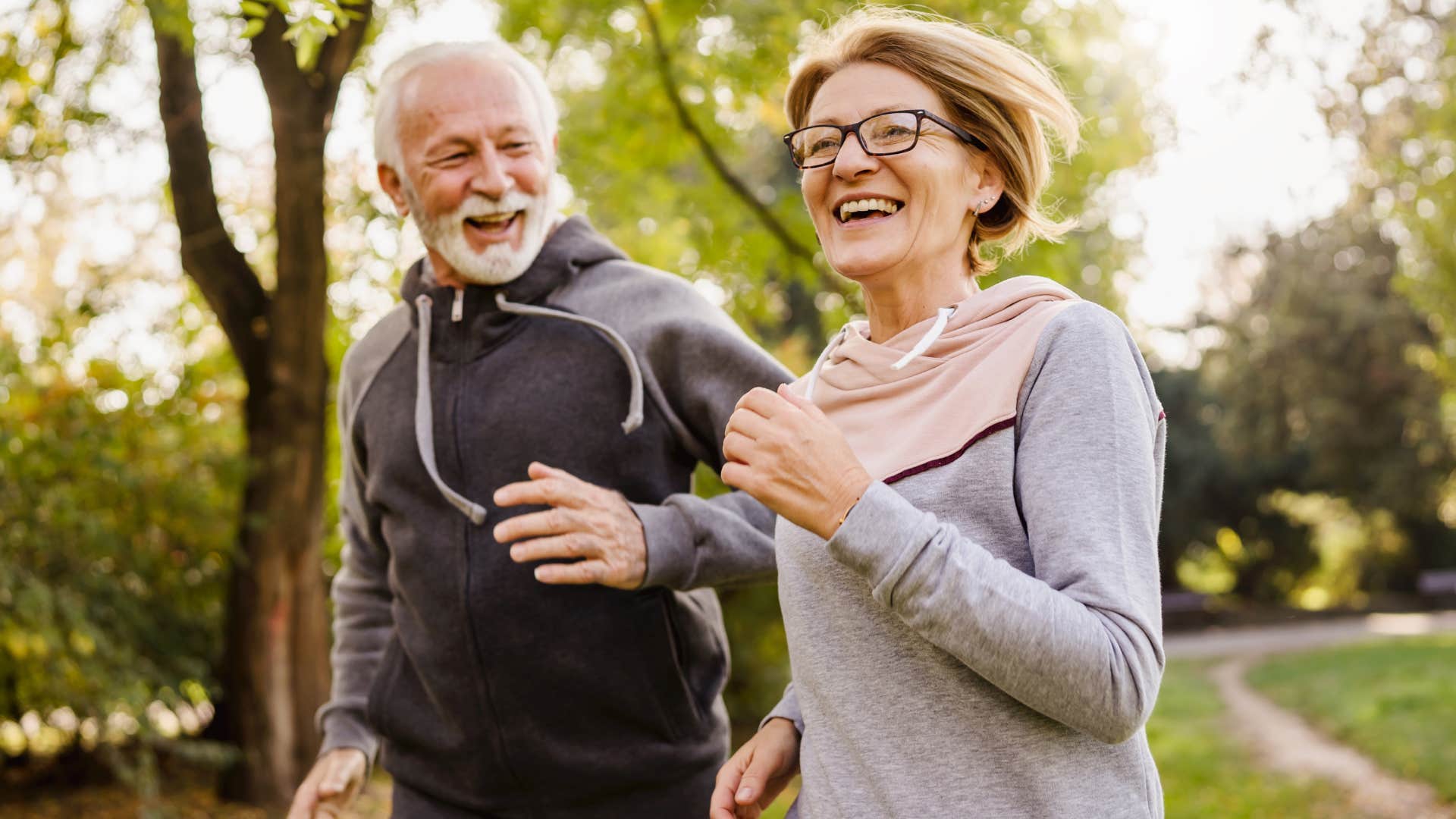 couple who stopped caring about fitting in as they've gotten older because they don't see other people as competition
