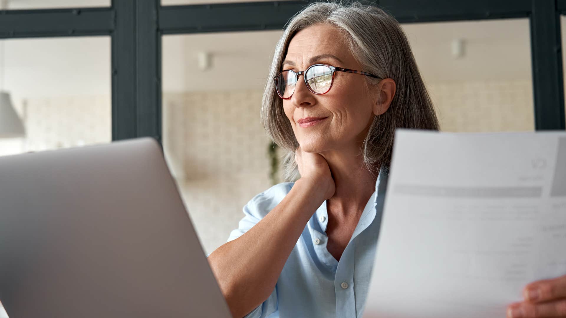 woman who stopped caring about fitting in as she's gotten older because she's emotionally resilient