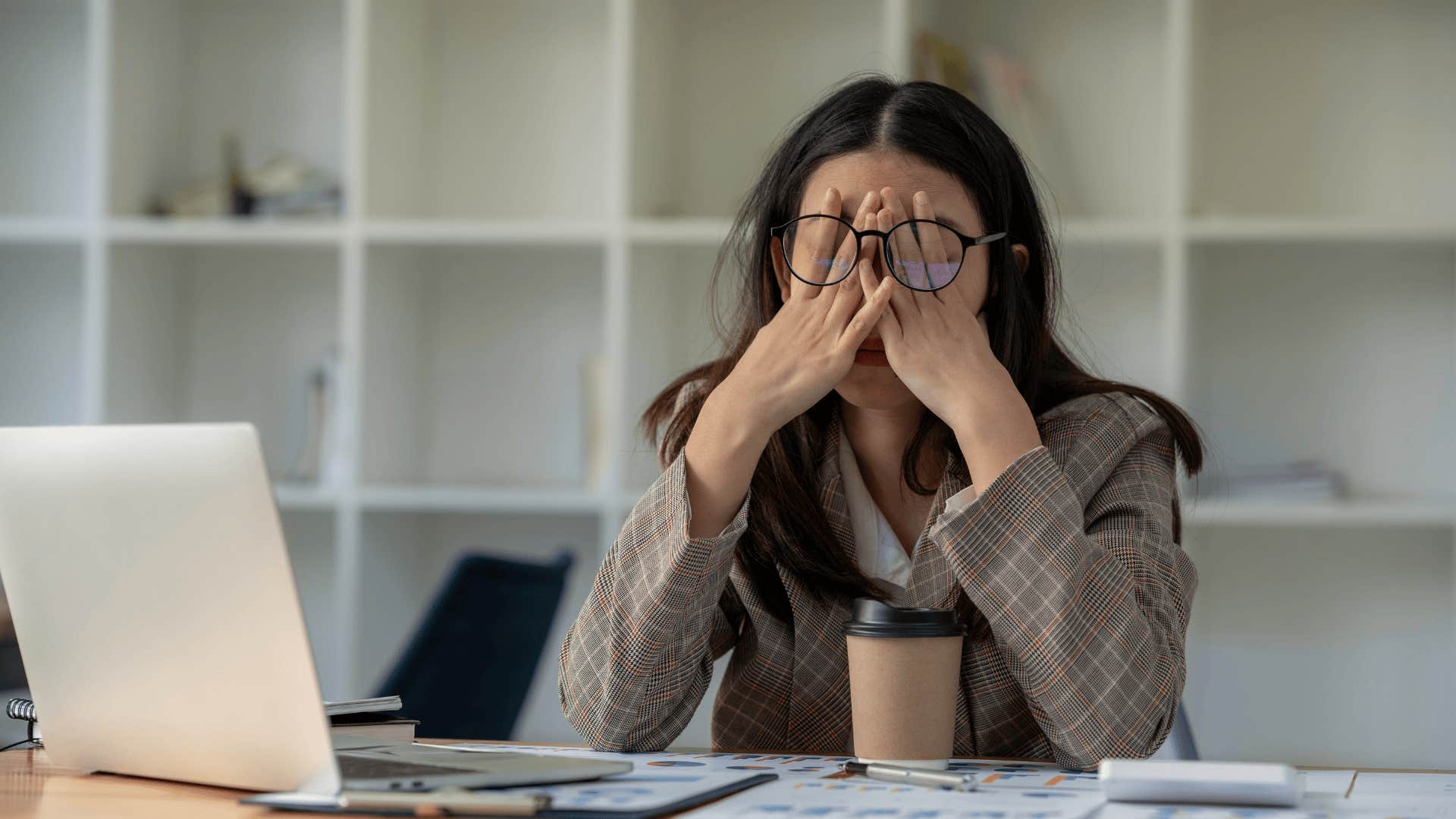 Struggling woman upset about intense negative feelings