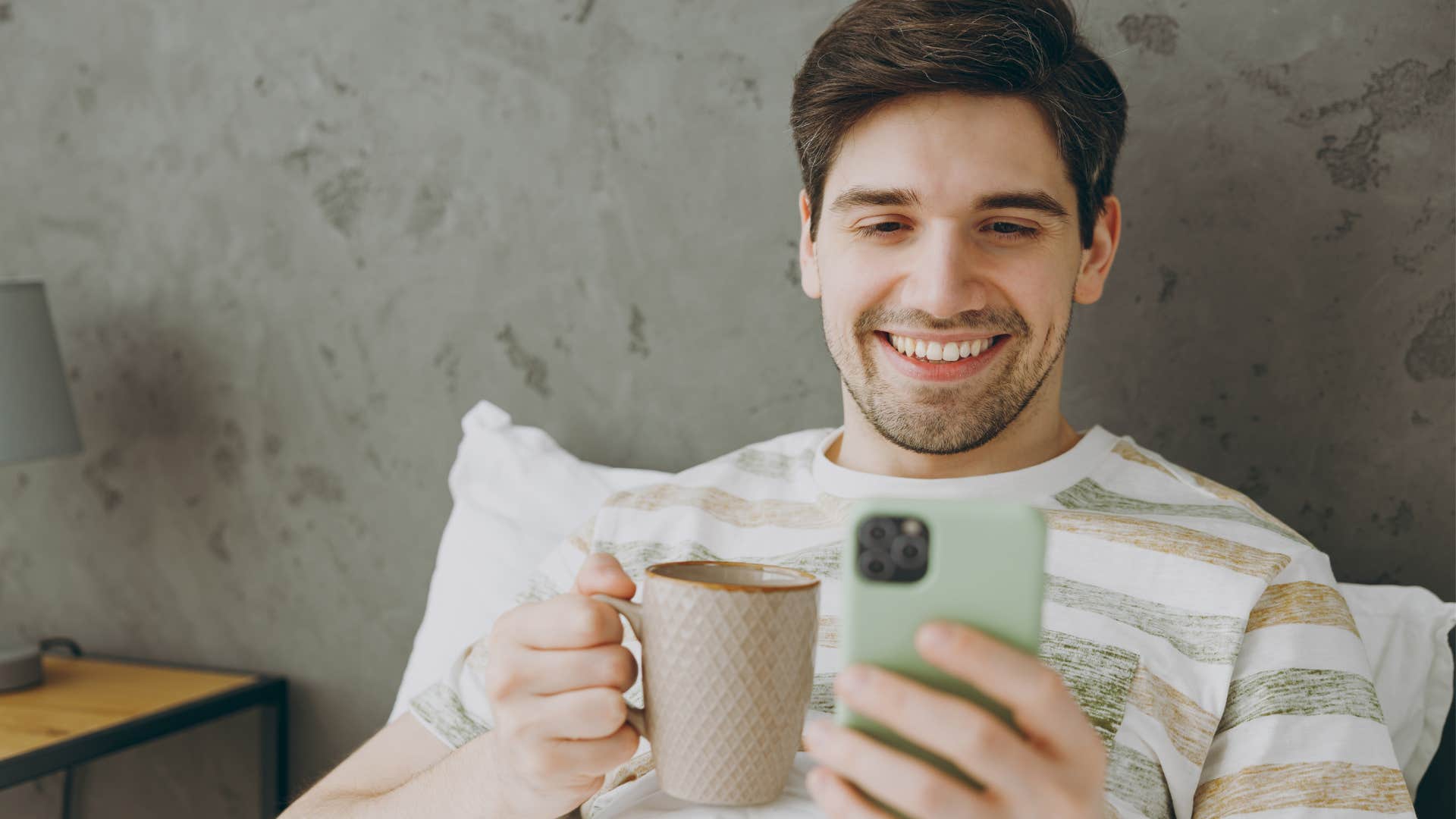 Happy man saying he's already got a full weekend planned