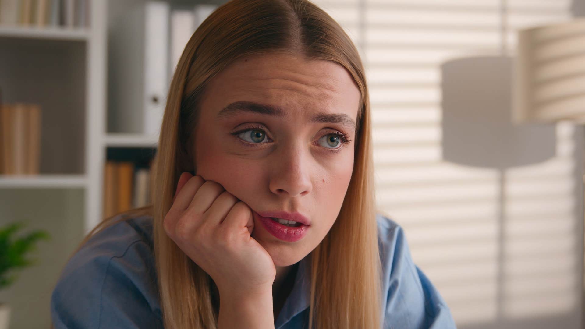 woman who doesn't have the bandwidth looking annoyed