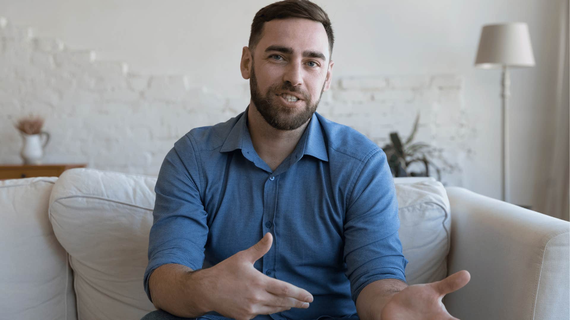 professional man explaining his thinking
