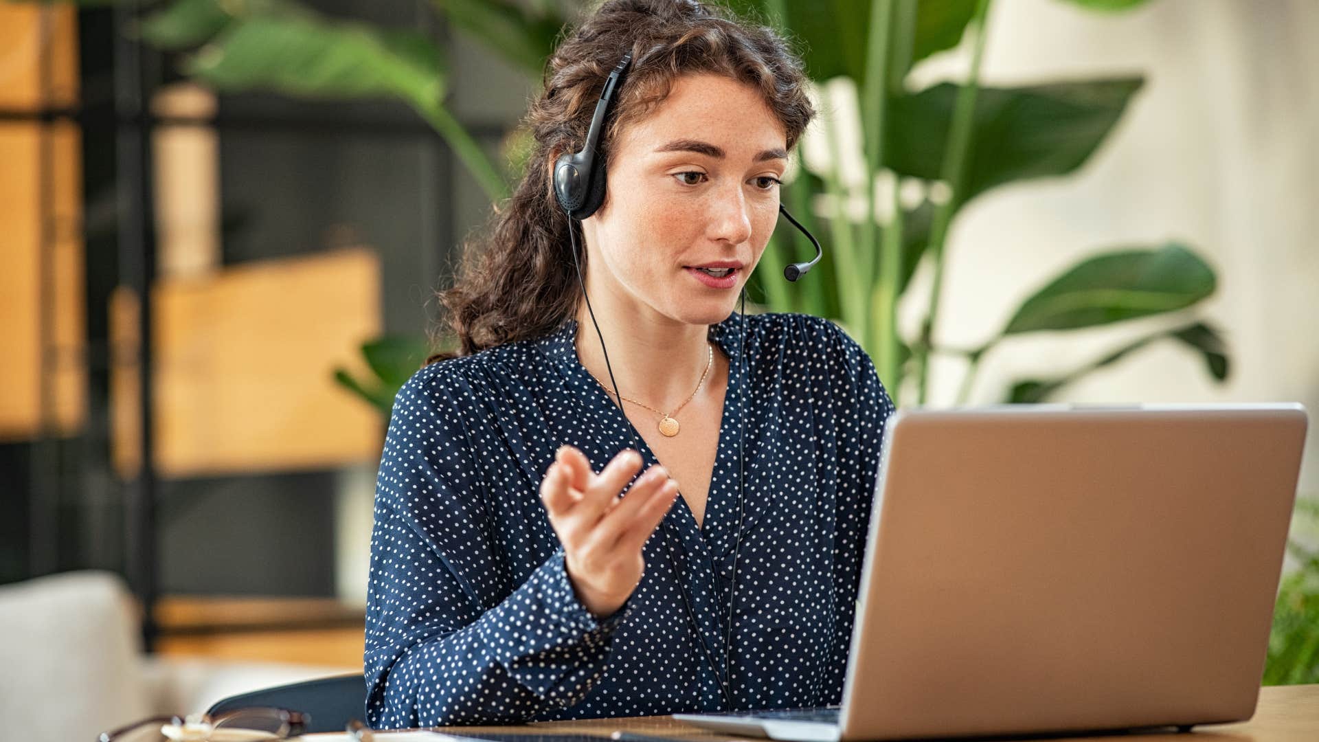 woman on work call asking if anyone has feedback for her