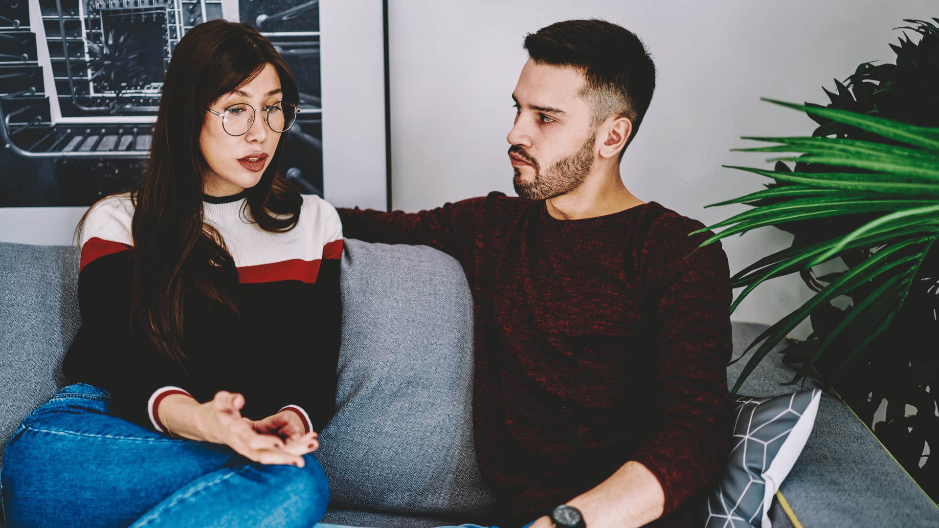 woman telling man people aren't told how great they are