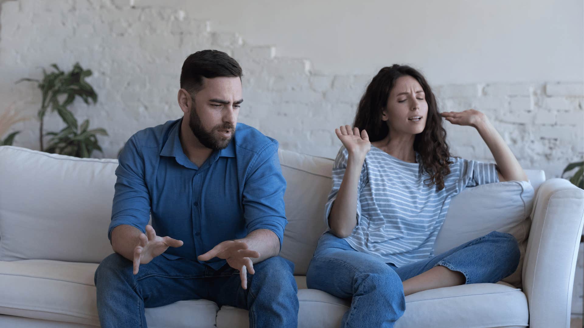 A husband tells his wife that he can never do anything right.