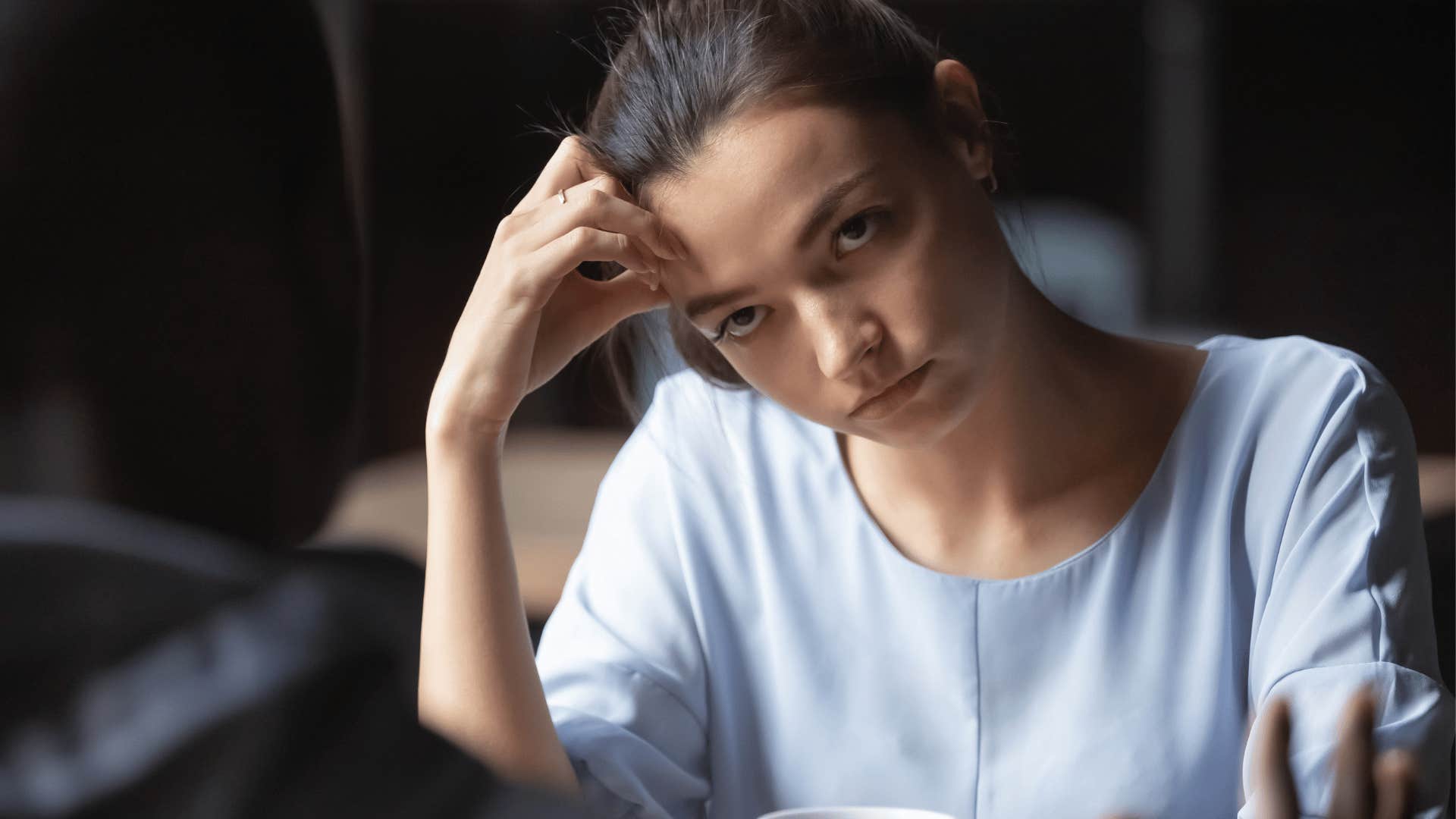 A husband asks his wife if she can just let it go already during breakfast.