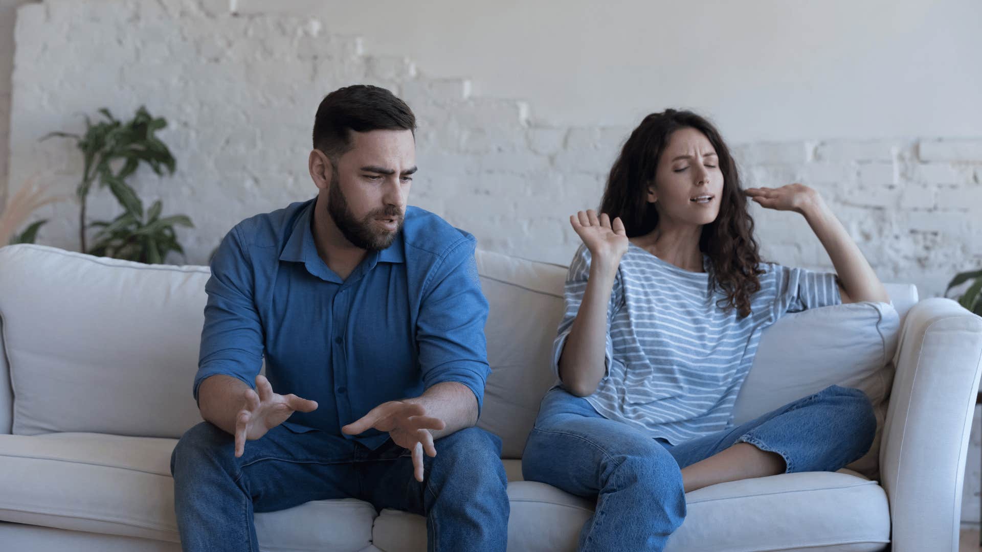 man telling a woman to do whatever she wants
