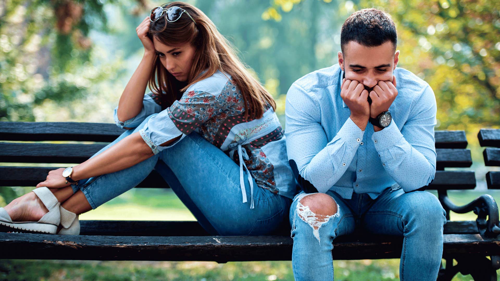 man telling a woman he needs space