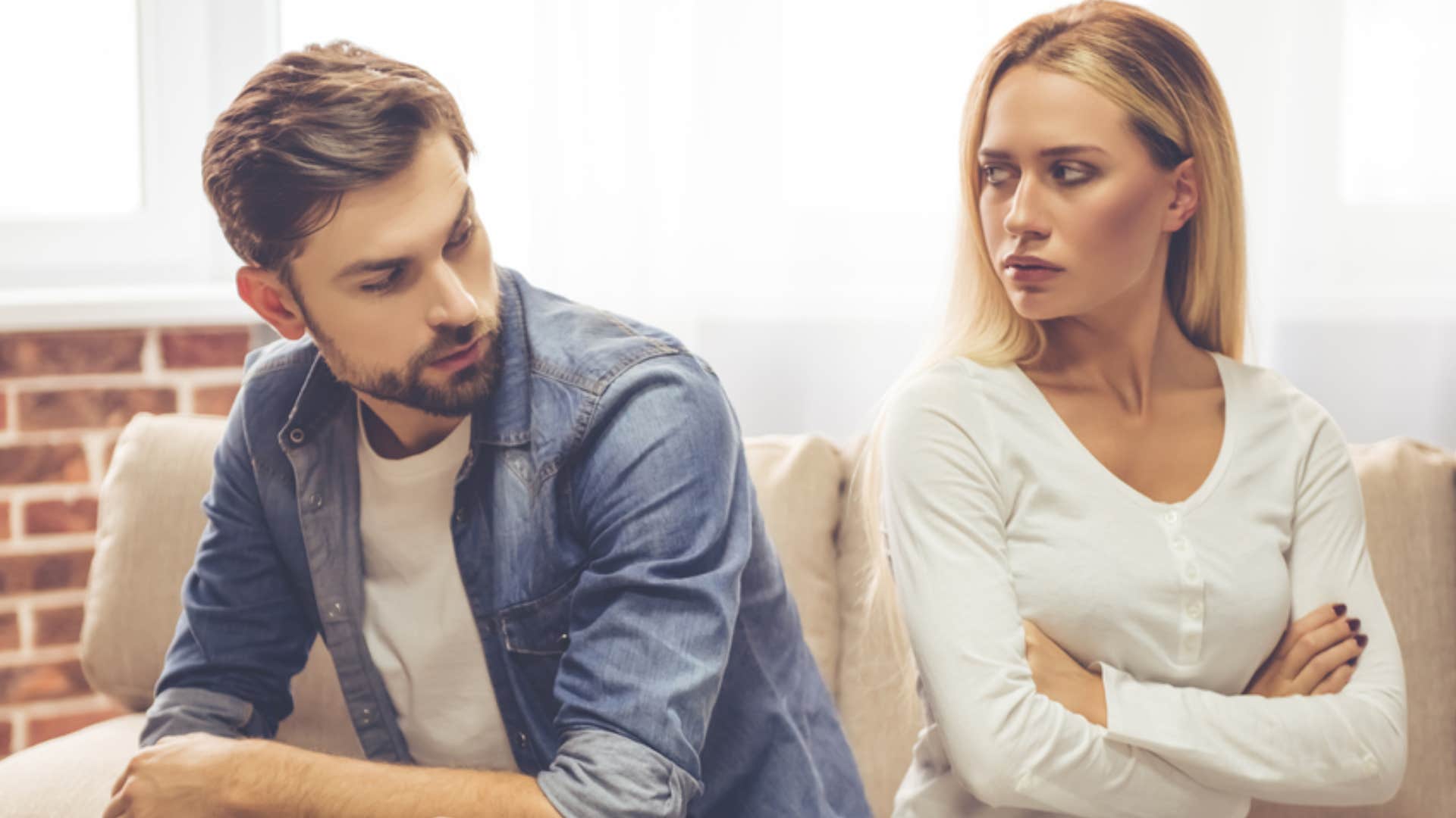 couple arguing with man telling woman to do whatever she wants