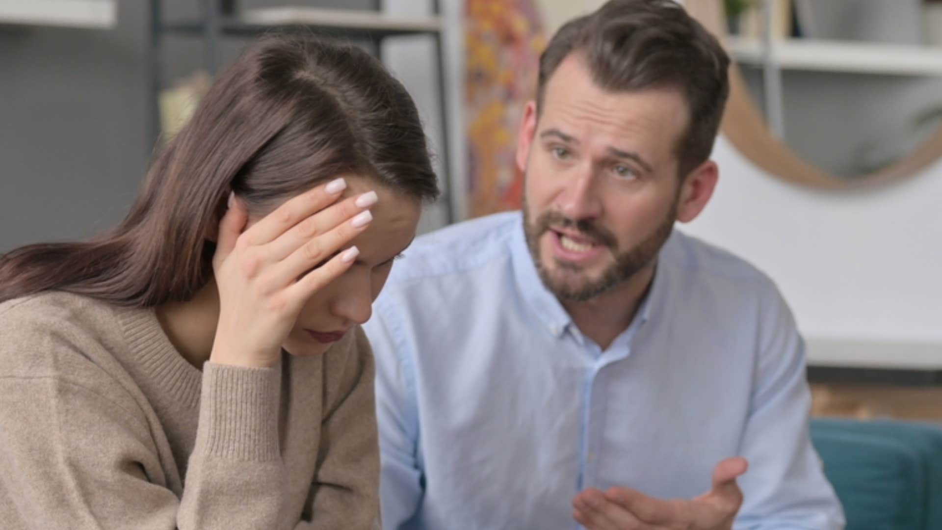 man telling woman hes there despite being emotionally gone