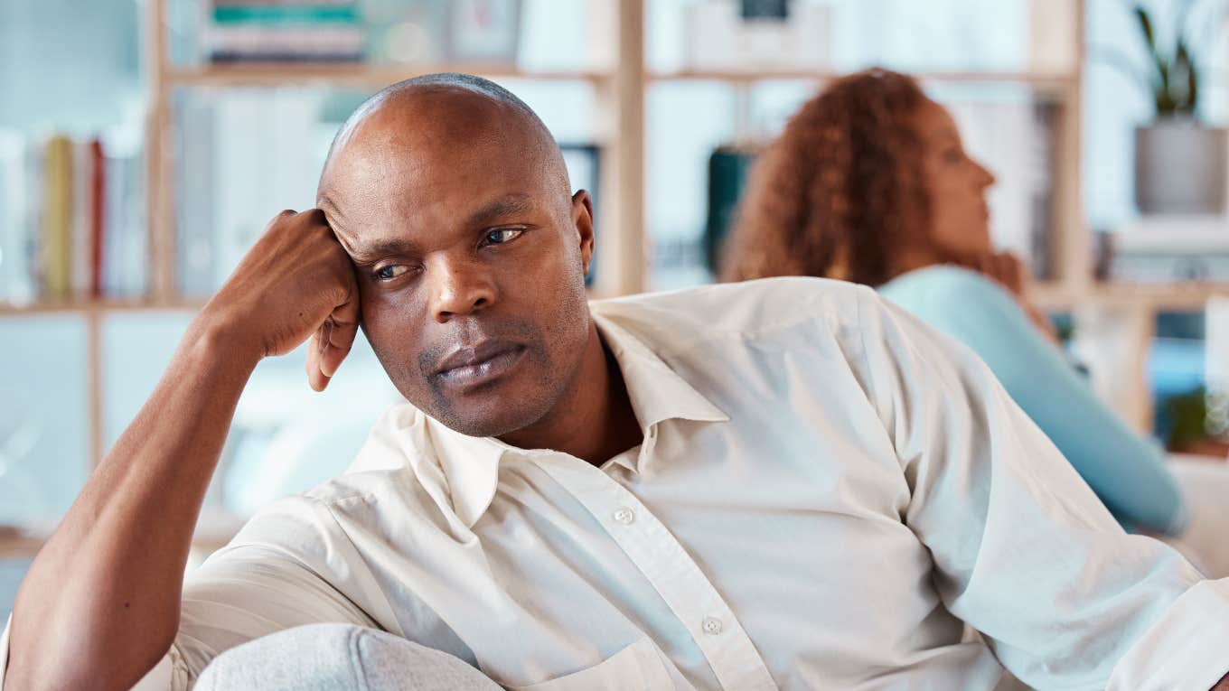 man emotionally checked out of his relationship