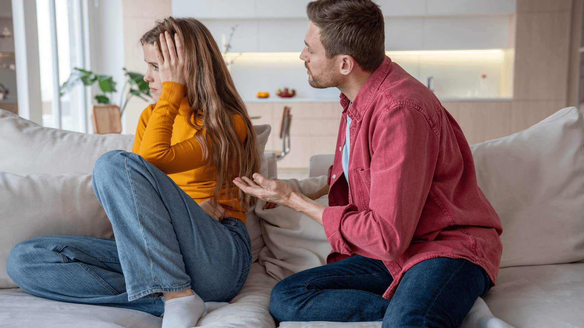 woman upset with man over phrases that can wreck a good relationship