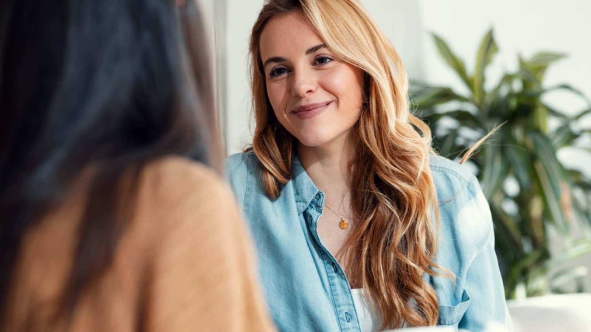 woman judging friend's fashion choice 