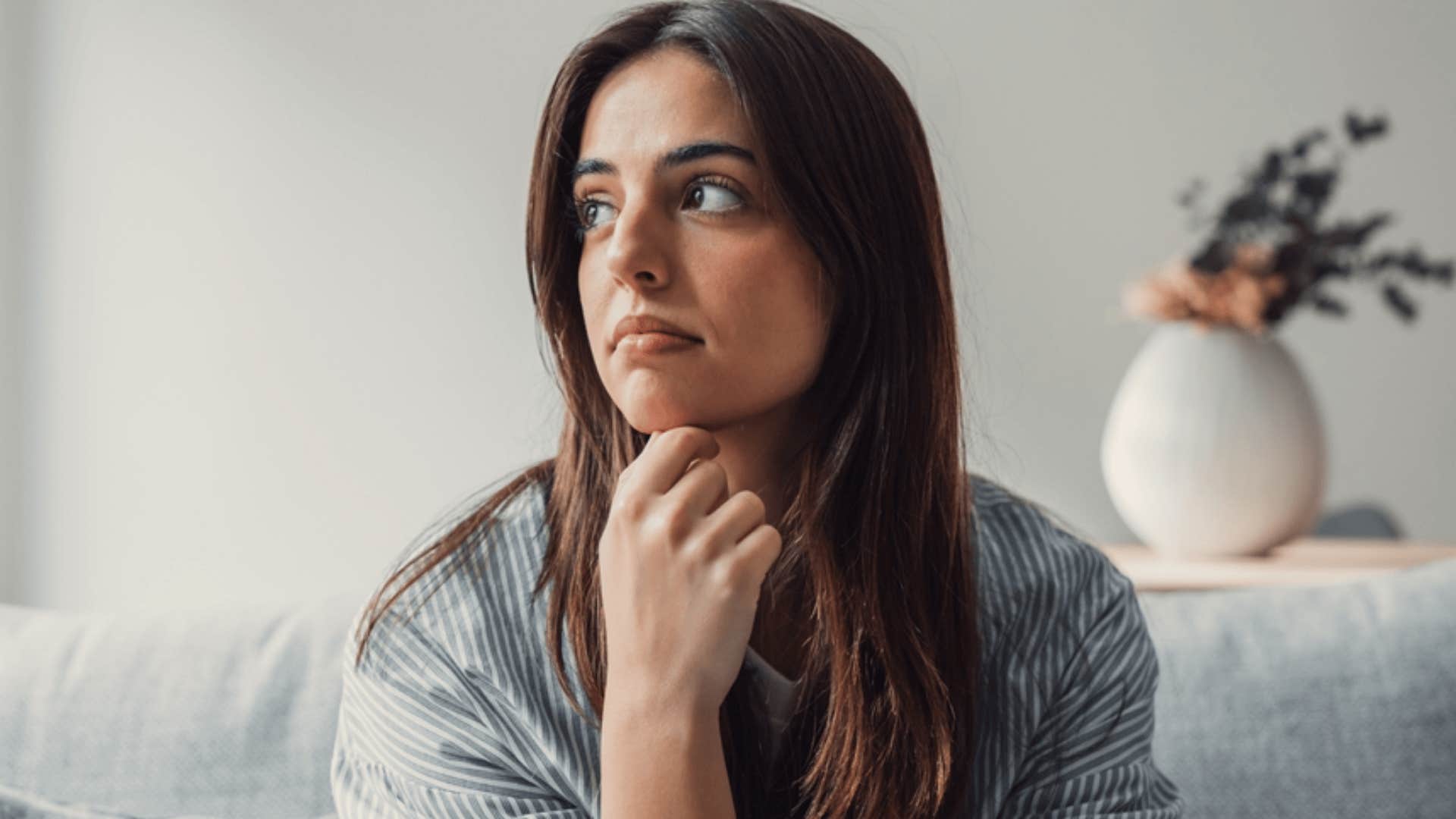 woman believing she's been through worse 