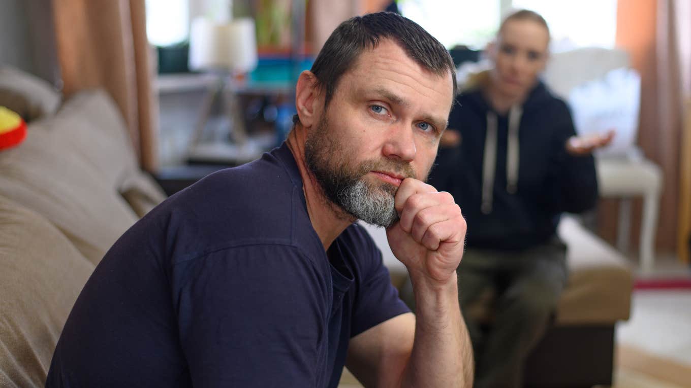Phrases Selfish Husbands Say Without Even Realizing It selfish husband turned away from wife