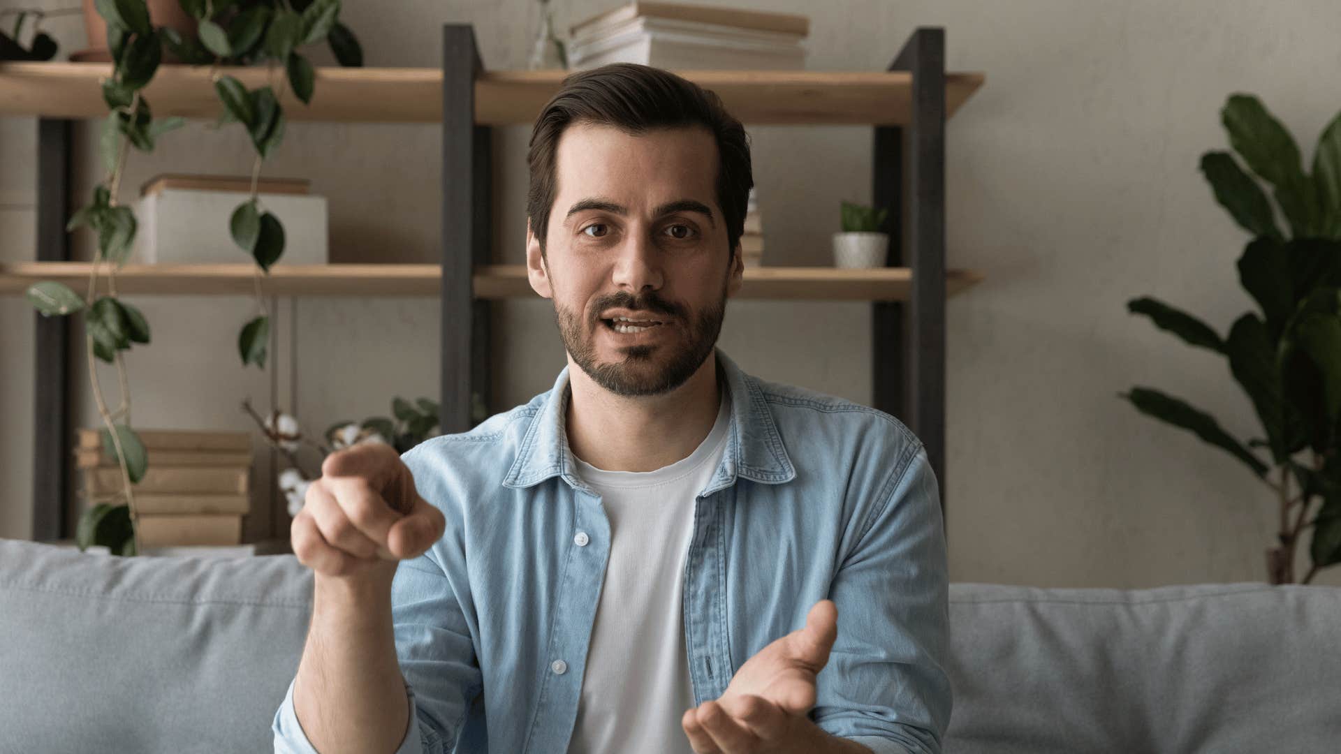 man looking at camera saying I appreciate the suggestion but I'm going to stick with my approach