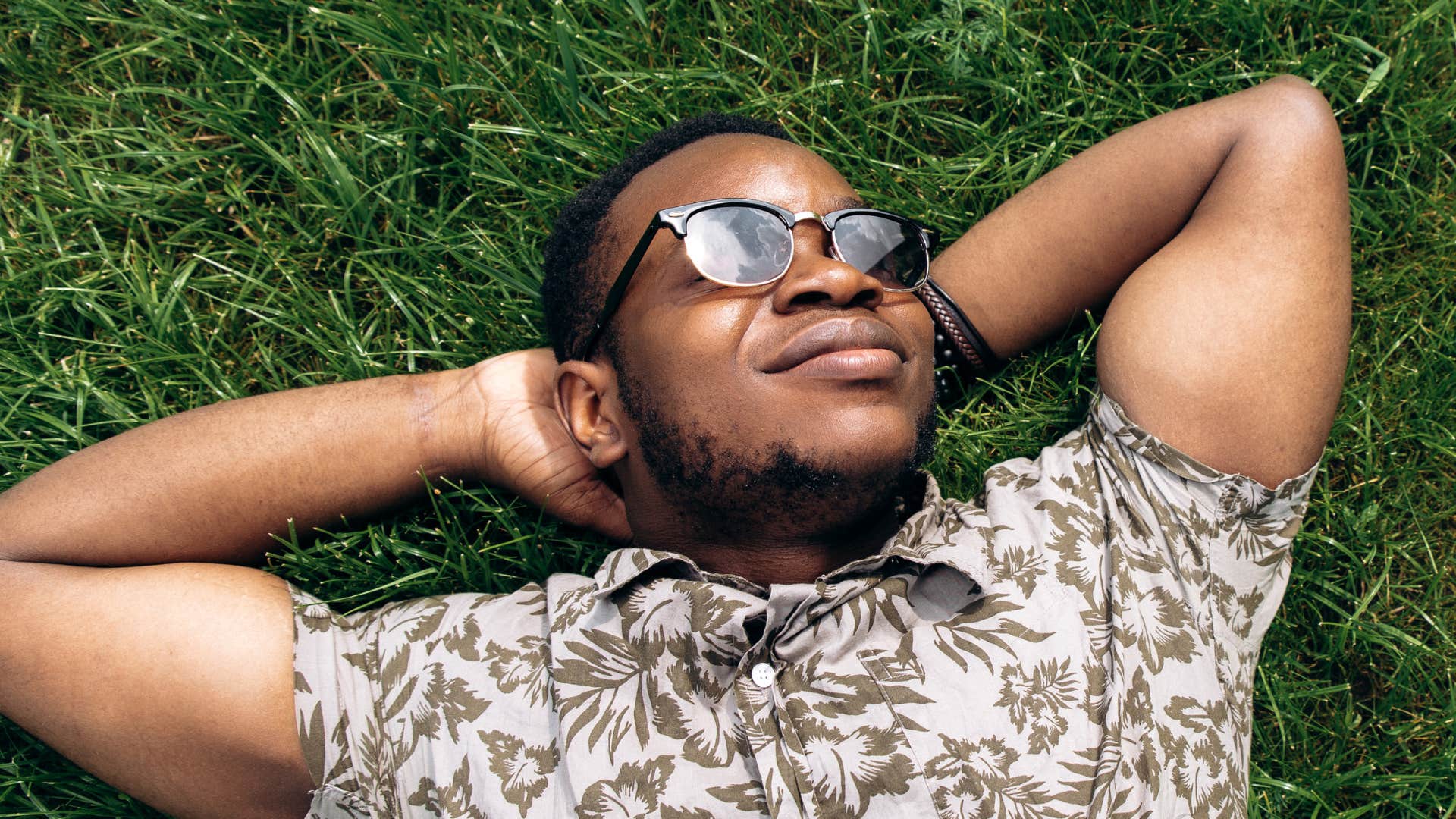 Happy man stopped caring about proving himself