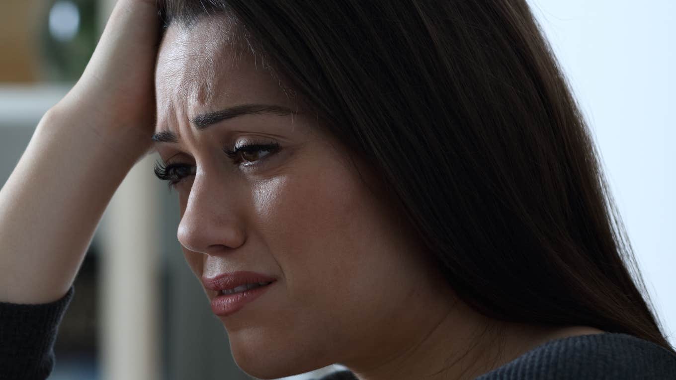 Woman is emotionally intense.