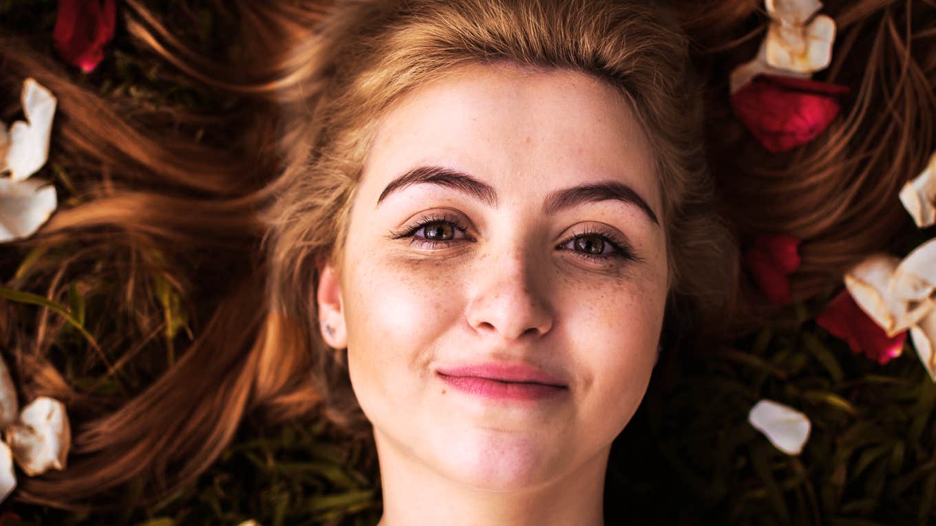 Woman increasing her odds of attracting the right partner. 