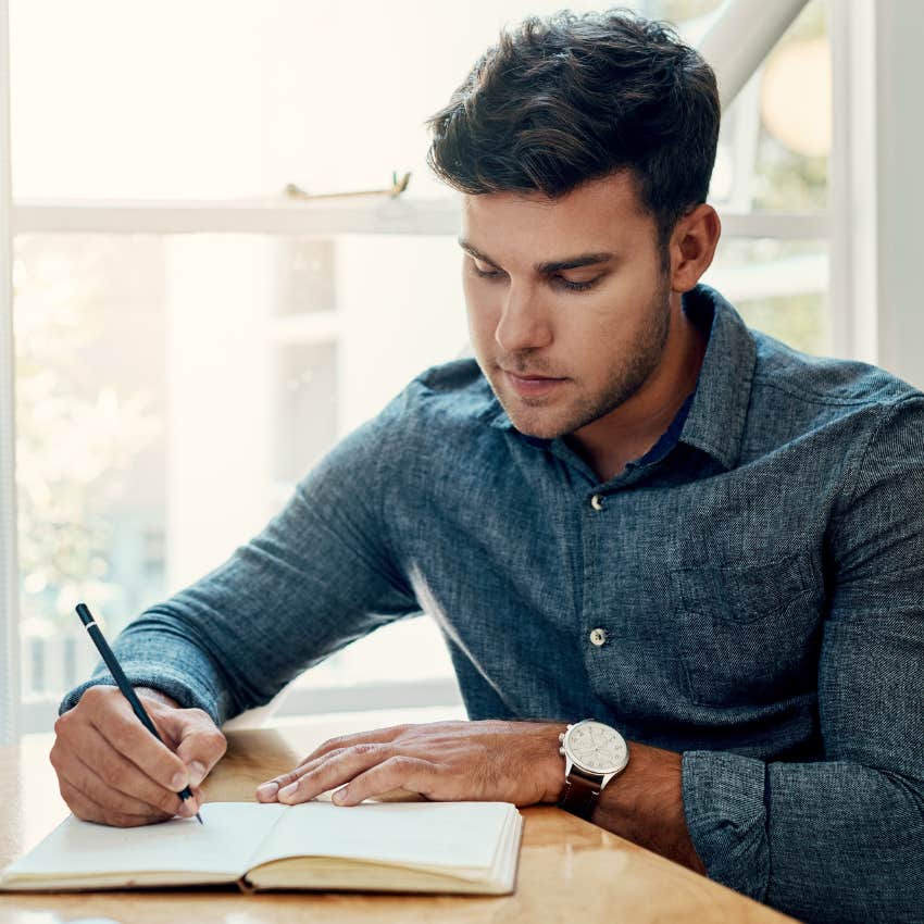 man who stands out to women writing a list