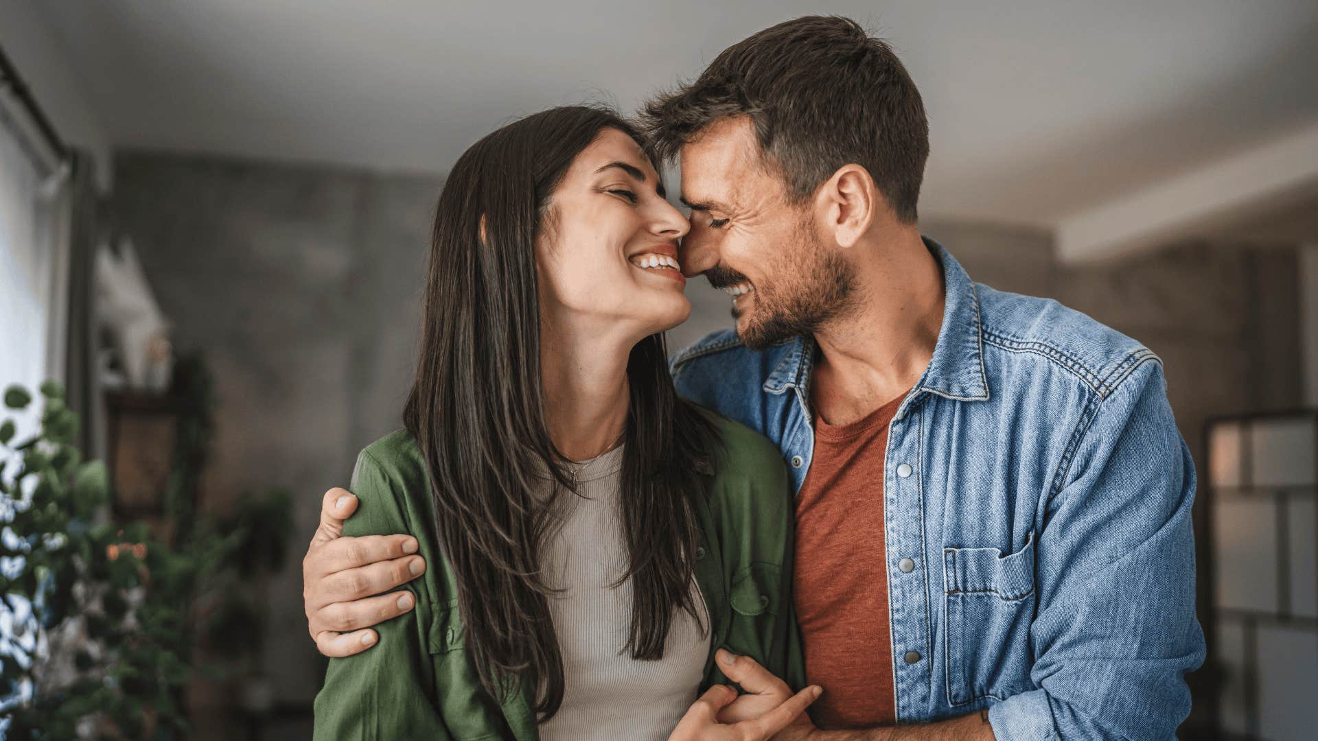 man who is truly memorable hugging woman