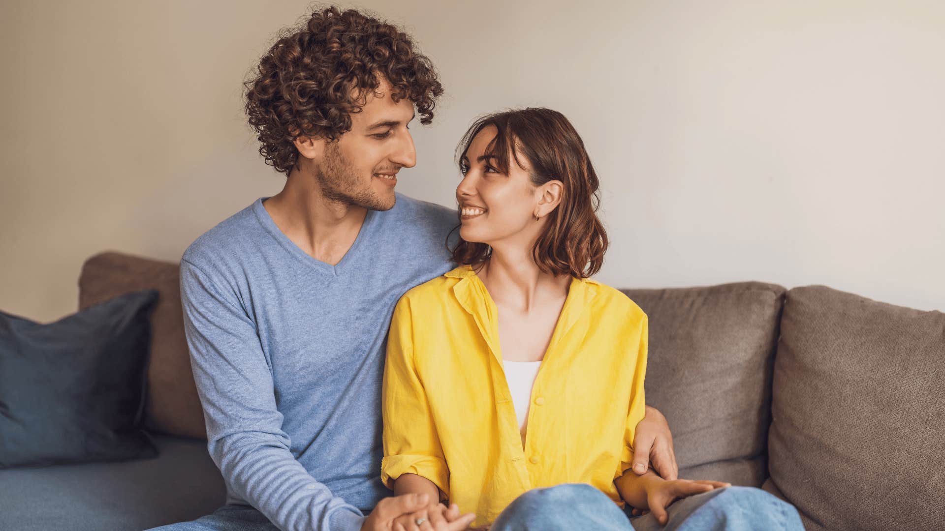 memorable man listening to woman talk