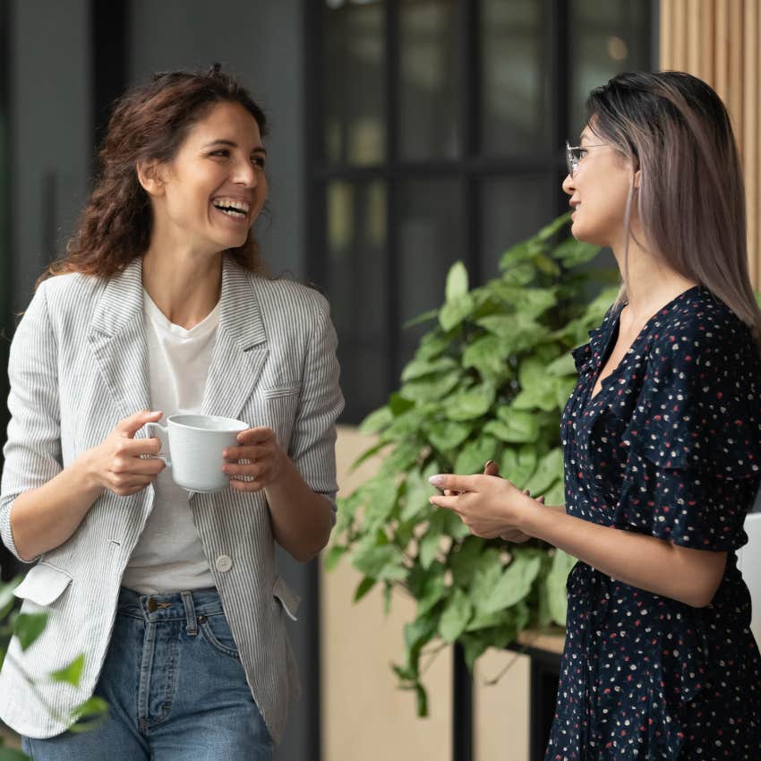 smiling woman who is impossible to forget smiling