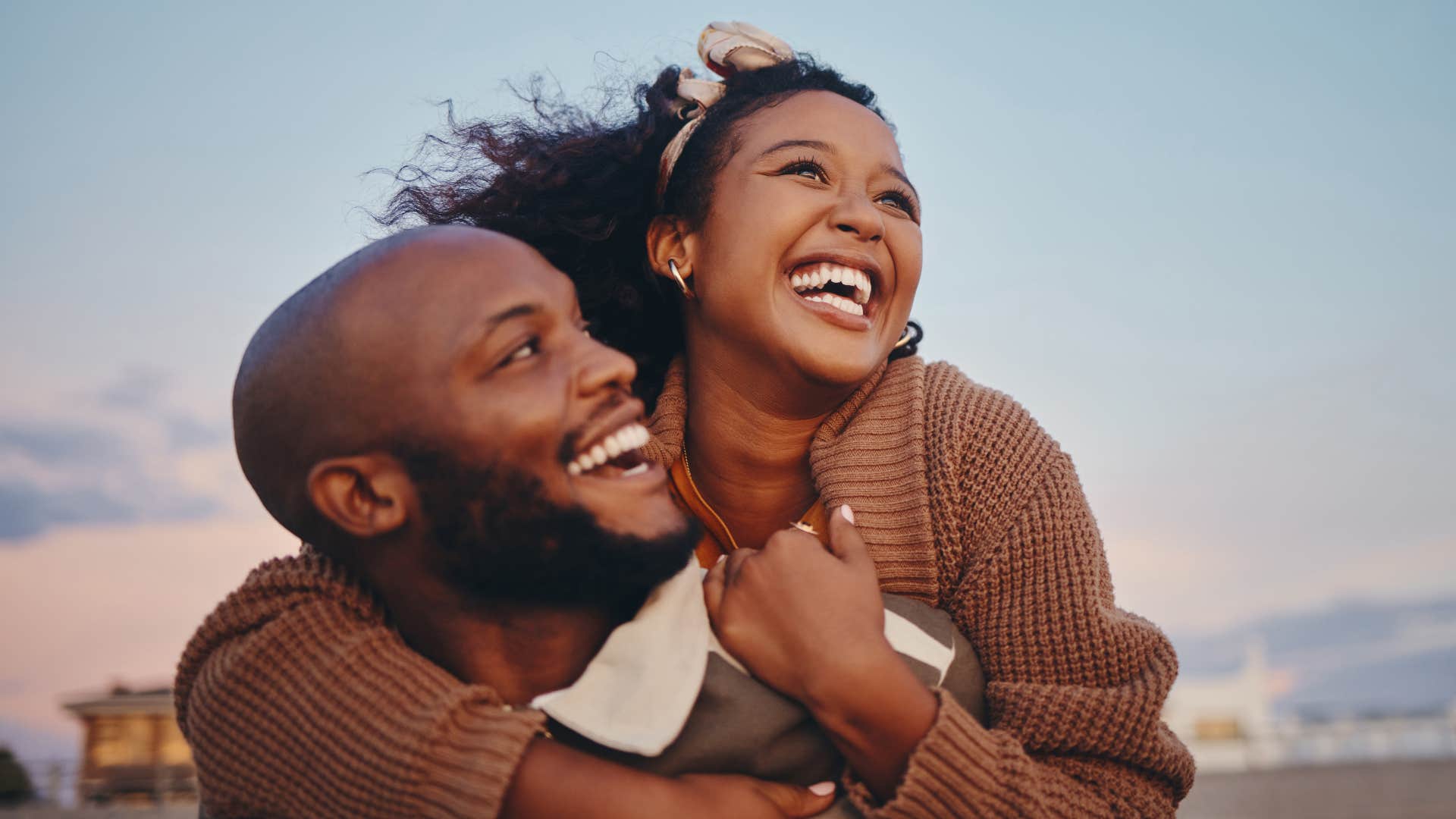 man with woman with rare qualities that set her apart he can't wait share good news