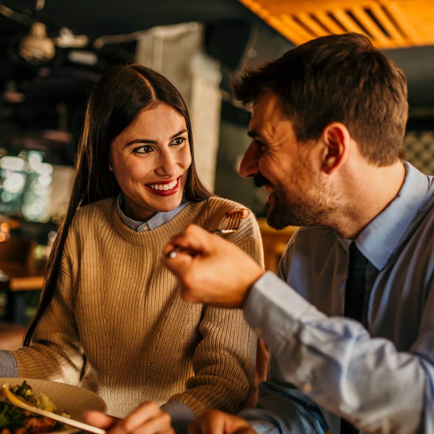 a man emotionally invested in a woman taking her on a date