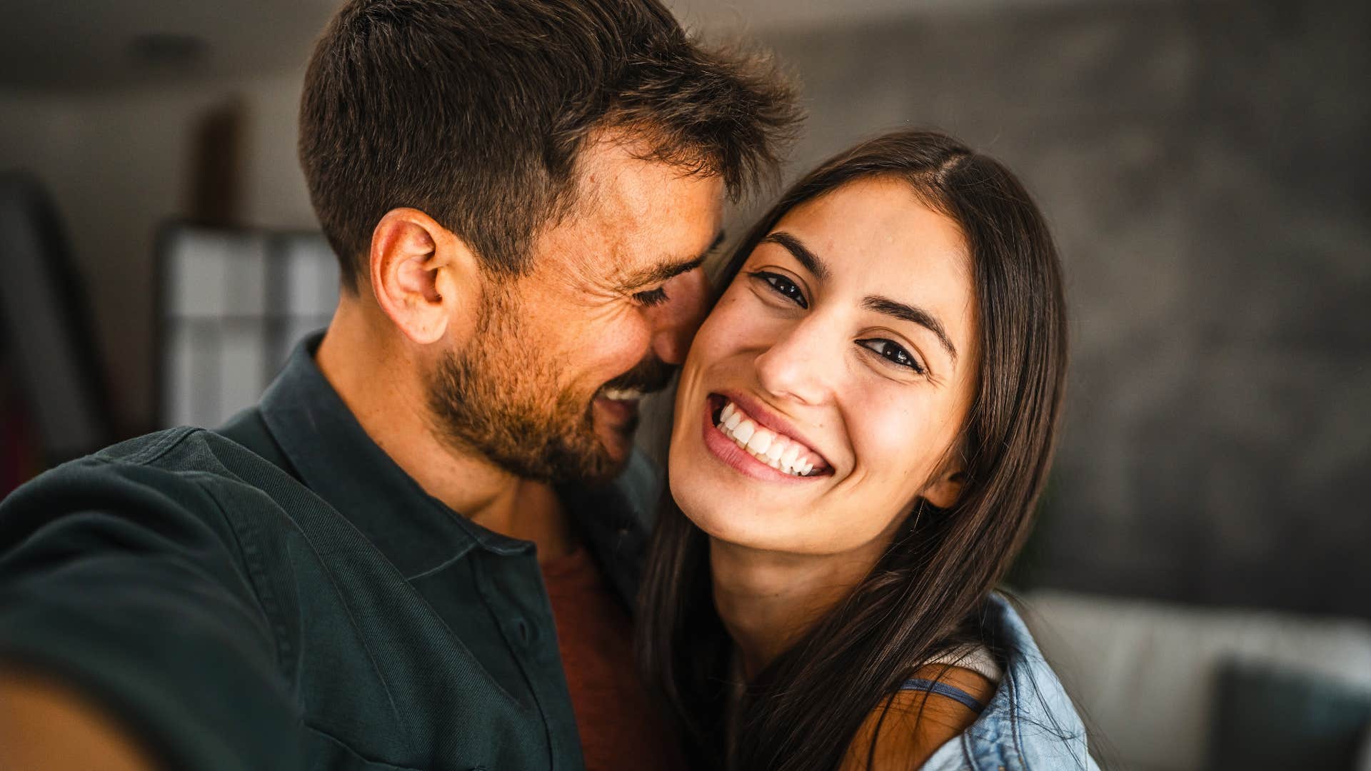happy couple never fights over the remote