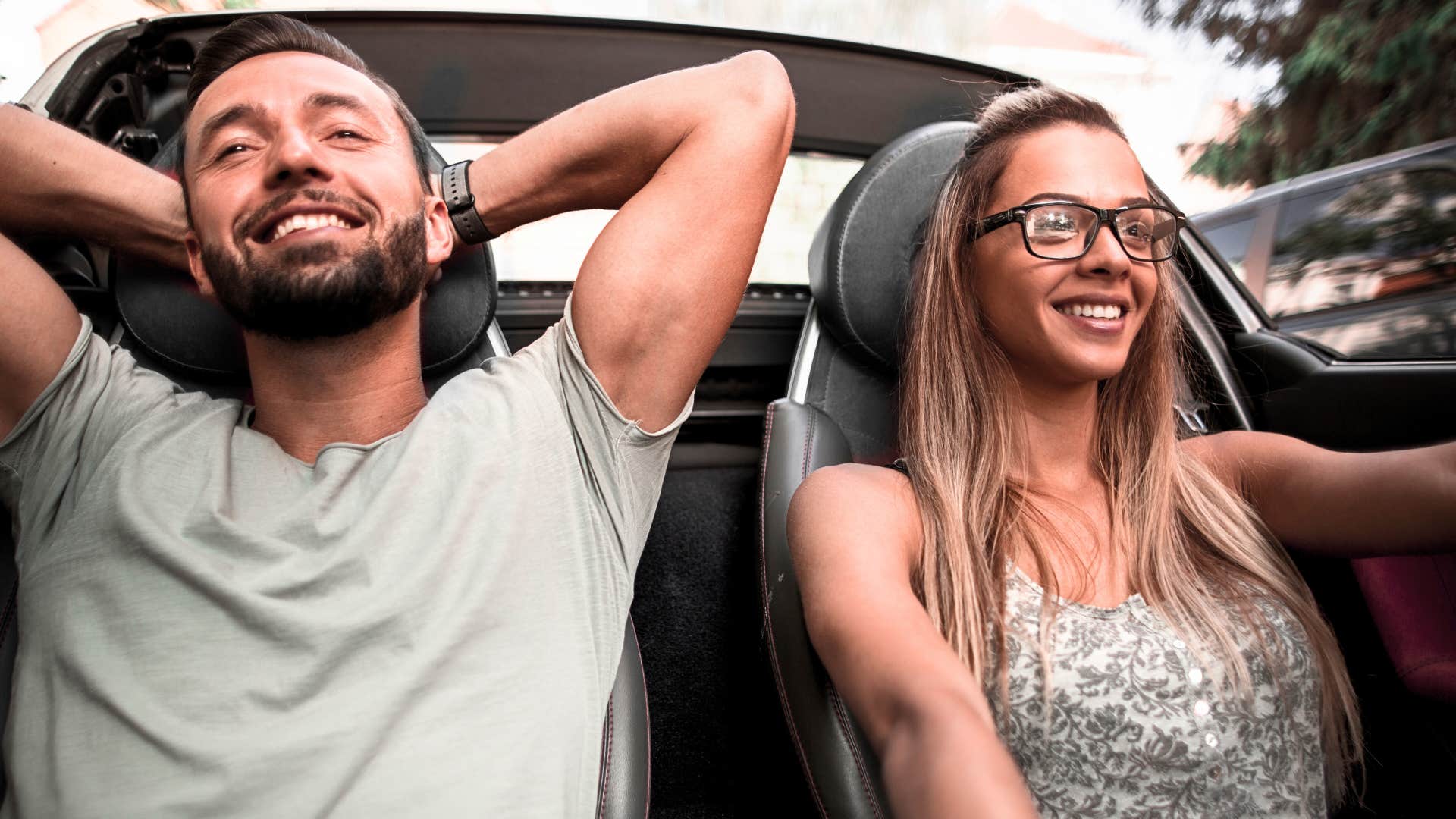 relaxed couple fits in seamlessly with each other's friends