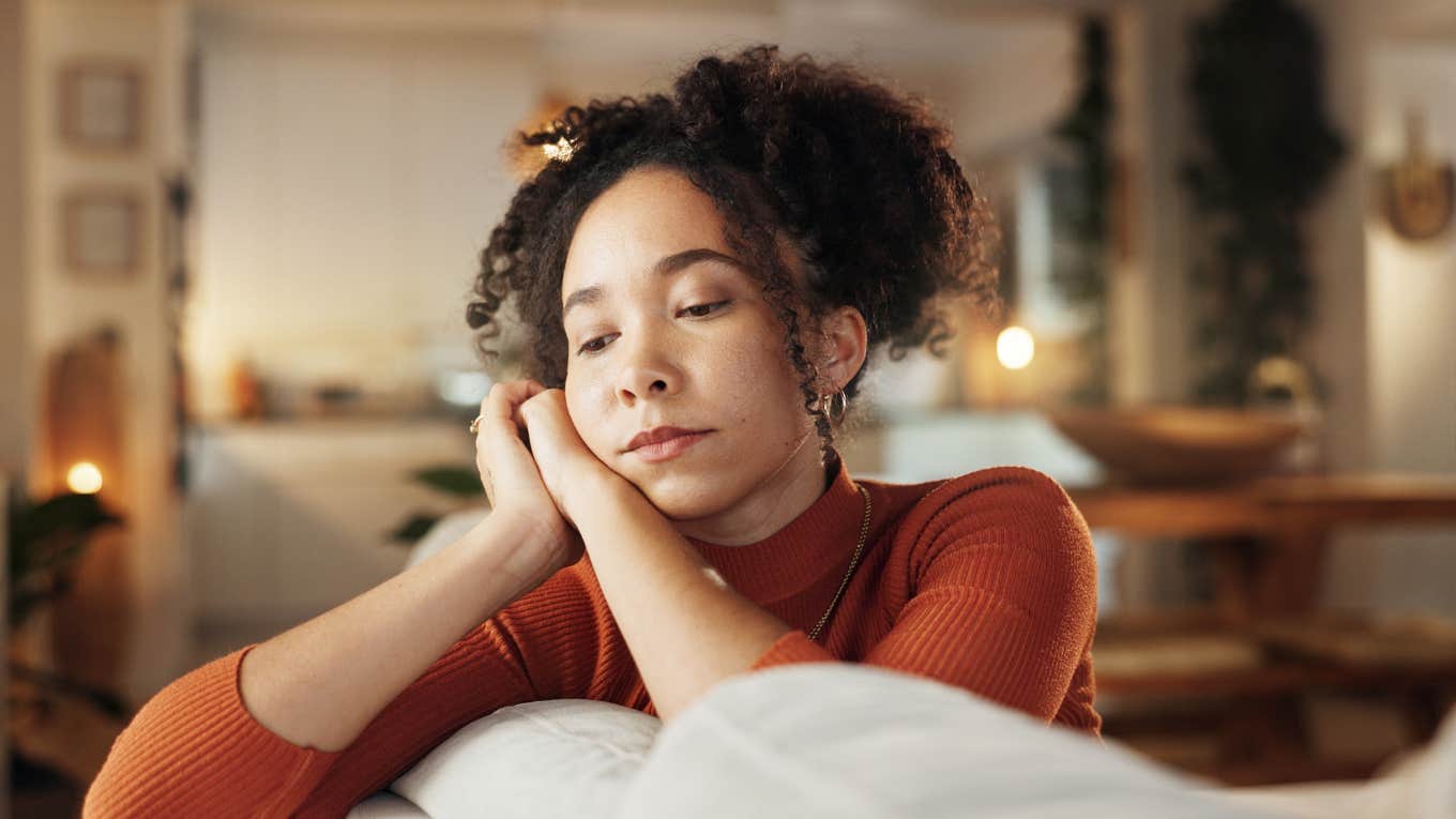sad woman without friends