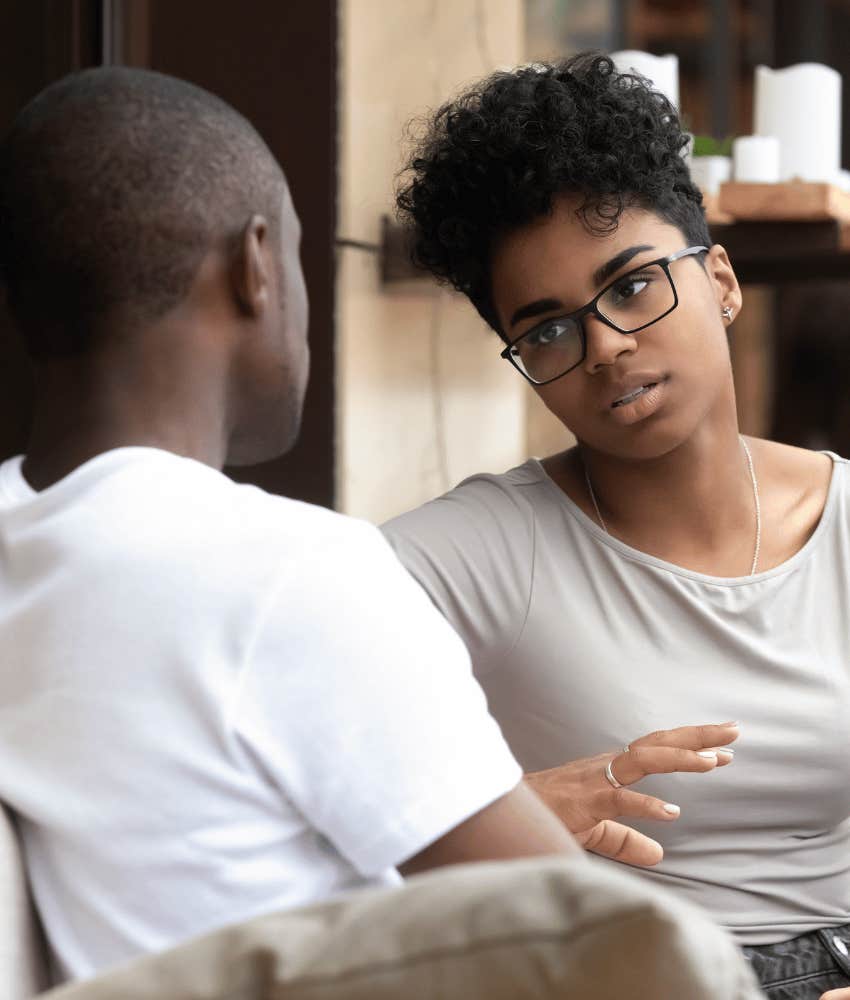 Woman is uncertain about seemingly innocent thing man said