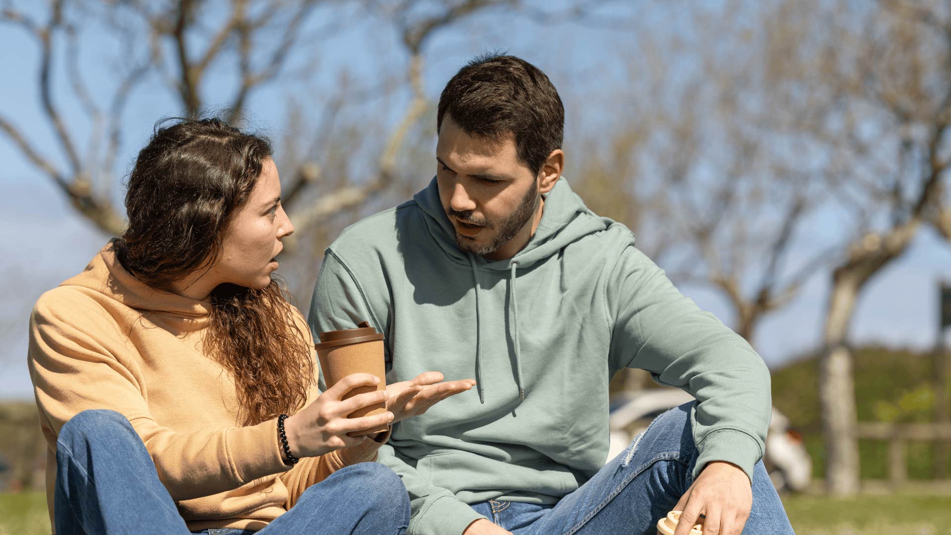 angry woman having an argument with a man