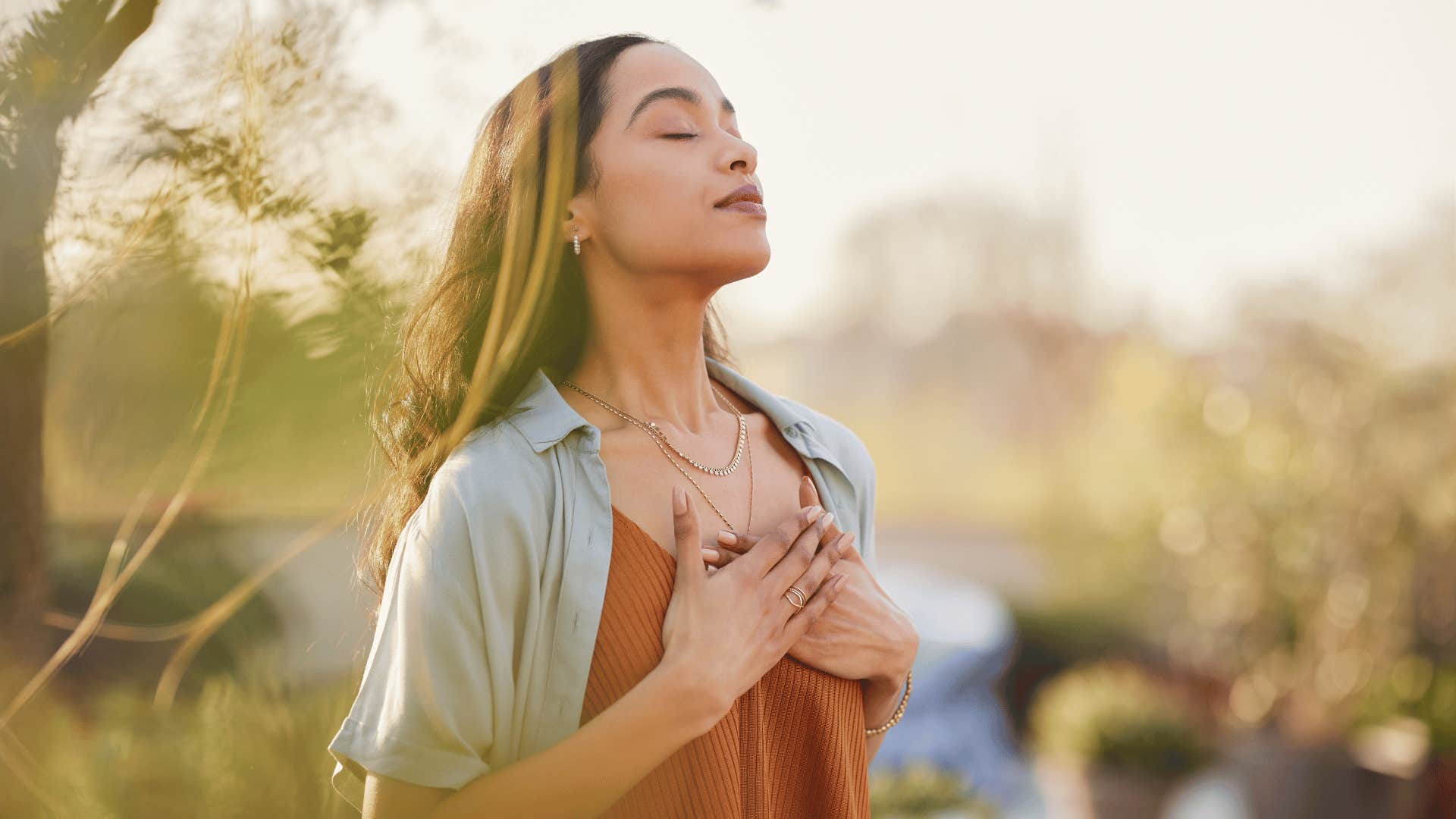woman meditating and keeping her cool