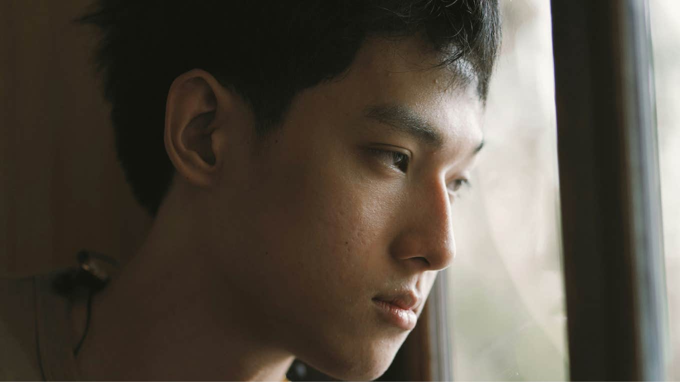 A devastated man is in love with the wrong person.
