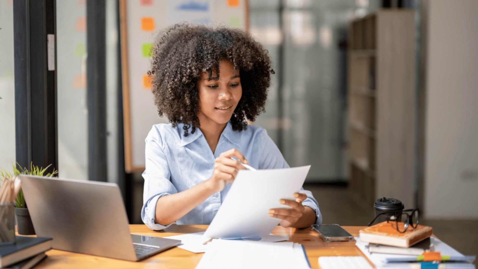 woman with persistent work ethic 