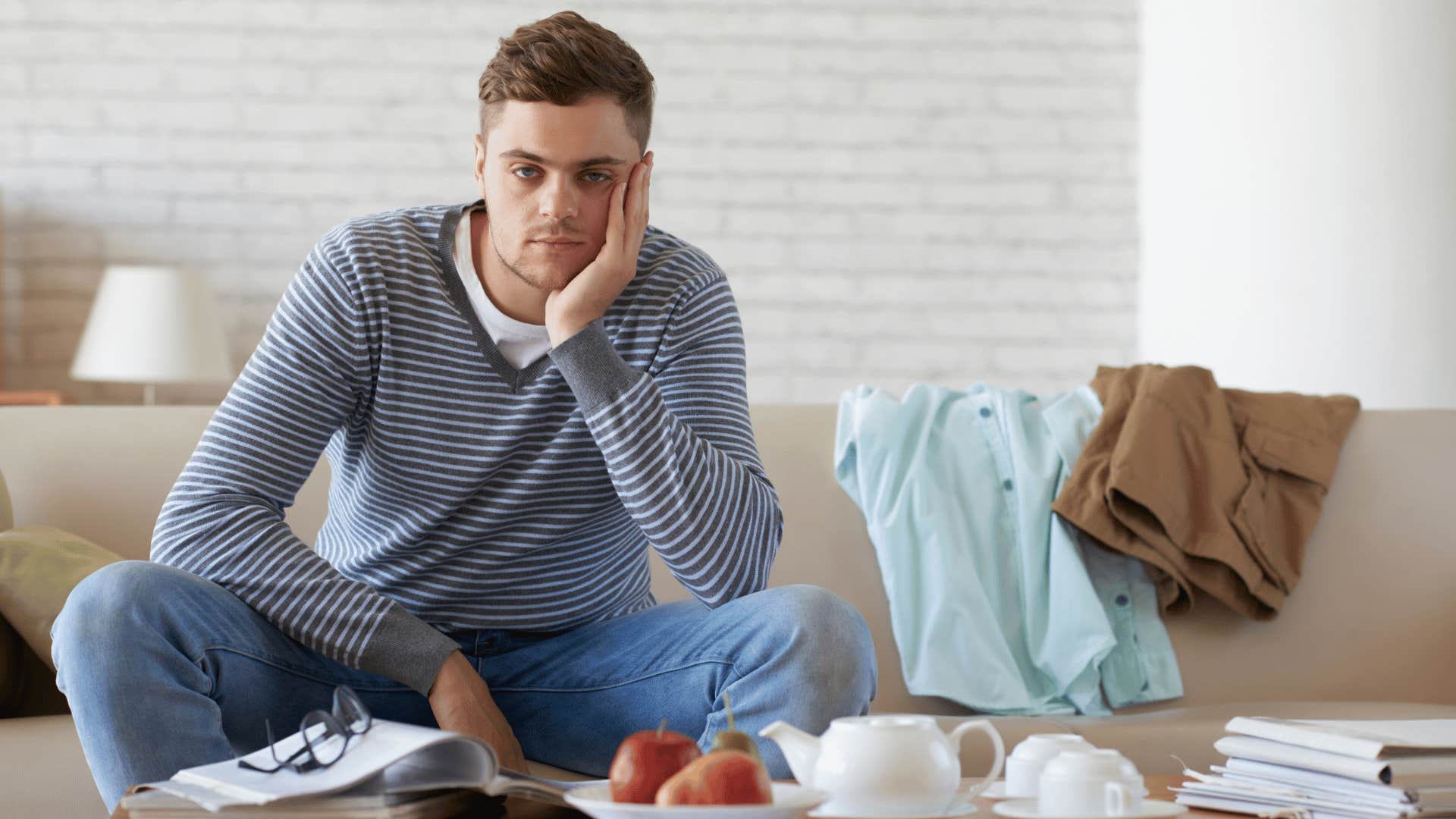defeated husband loses interest in the things he once enjoyed doing