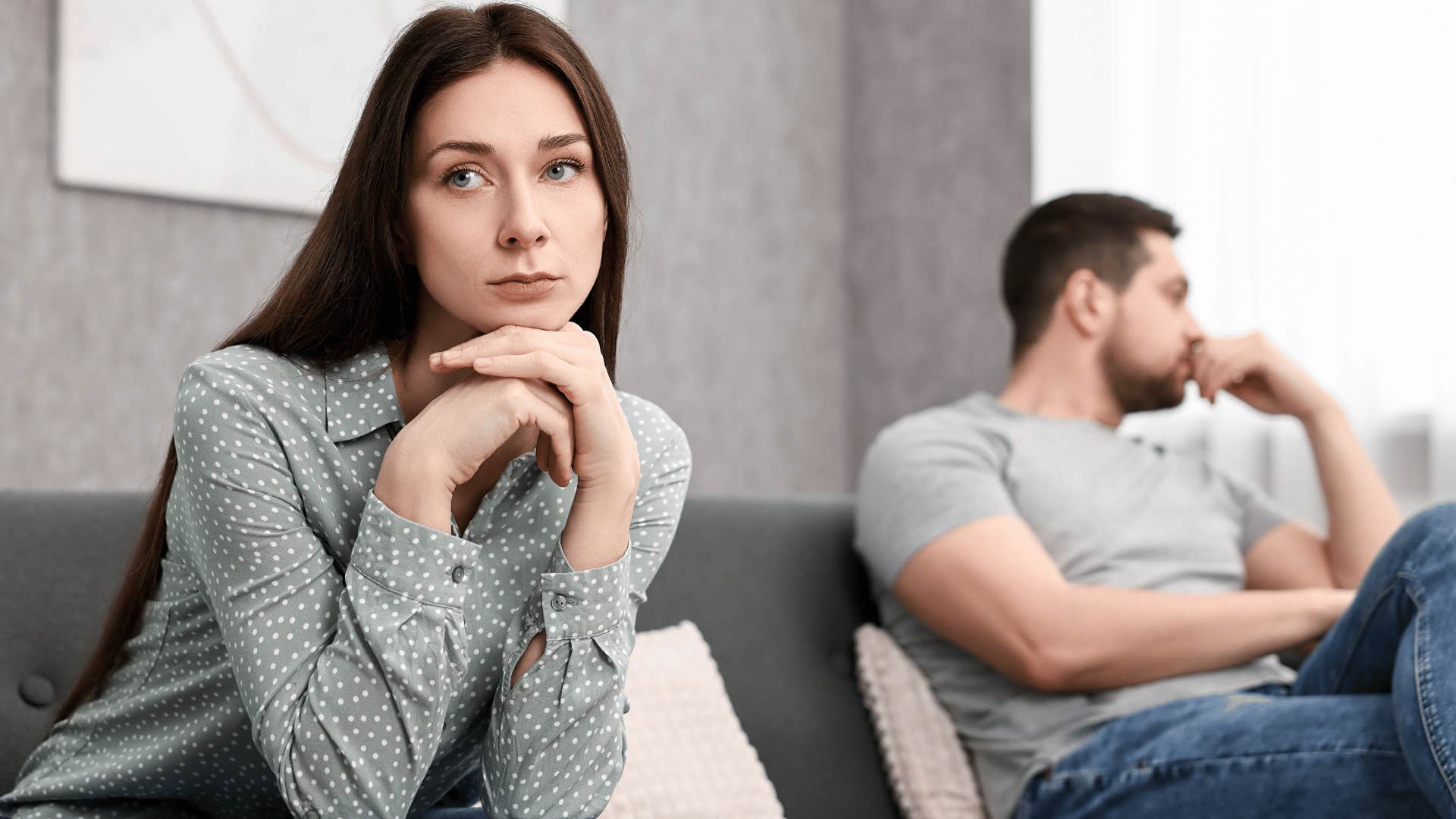 wife looks sad after her husband stops initiating affection
