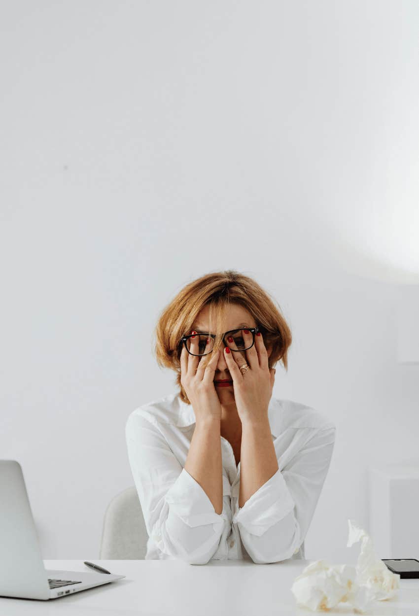 woman who grew up in a family that bonded over negativity