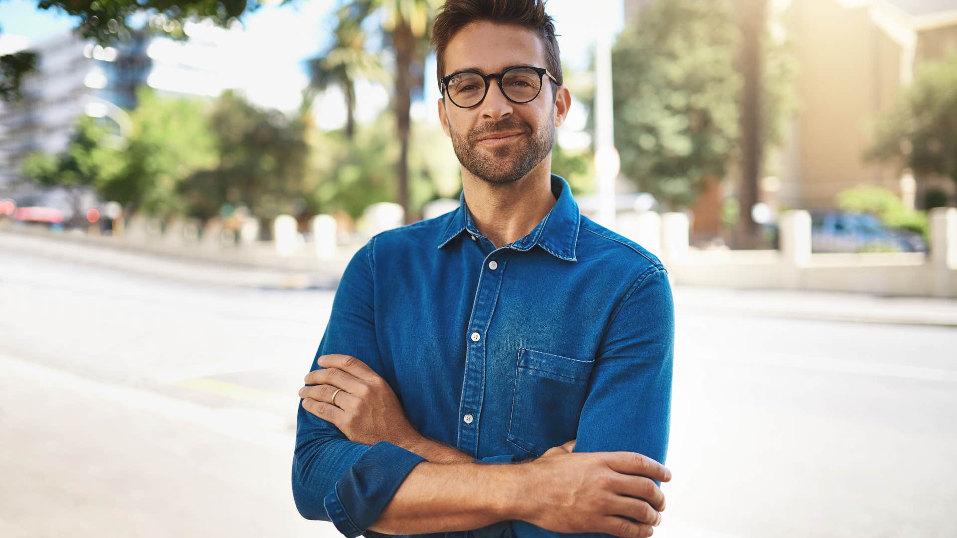 man smiling at new opportunities