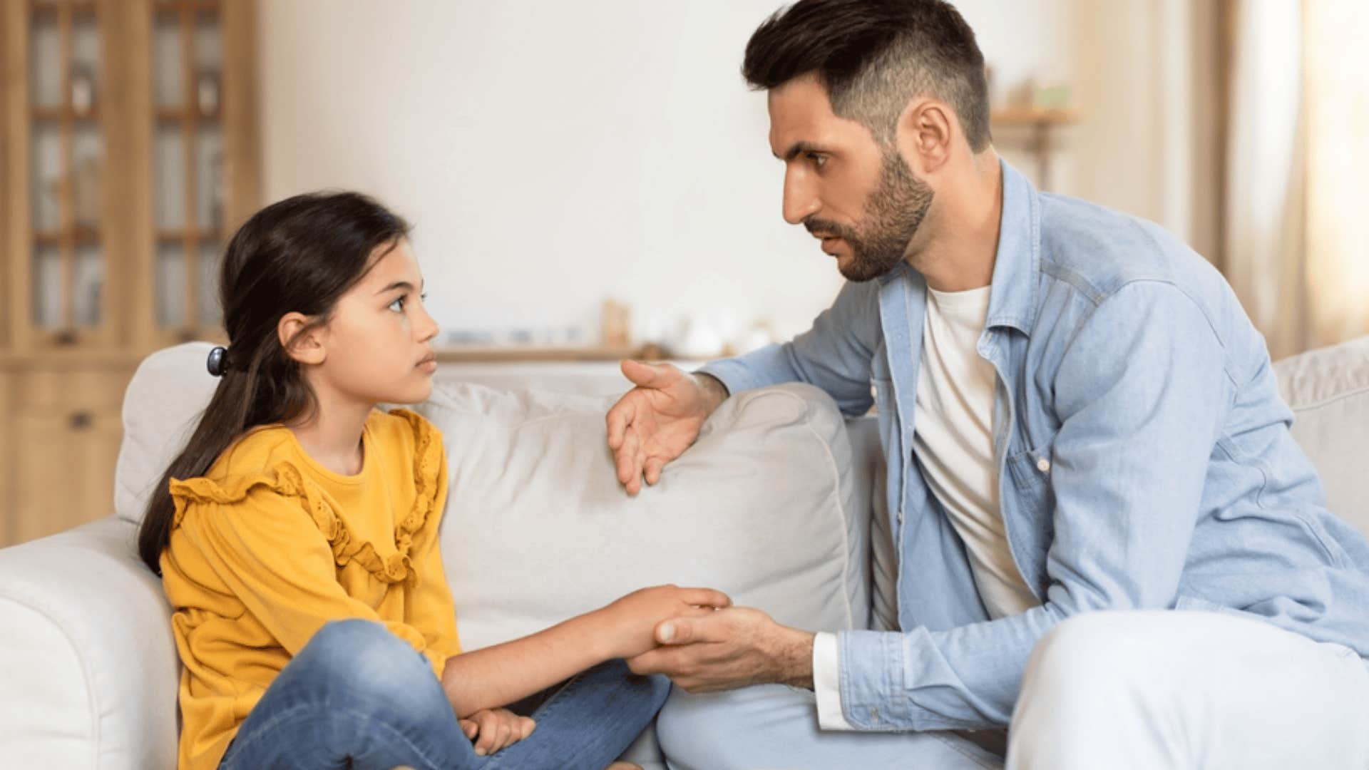 man giving daughter horrible life advice 