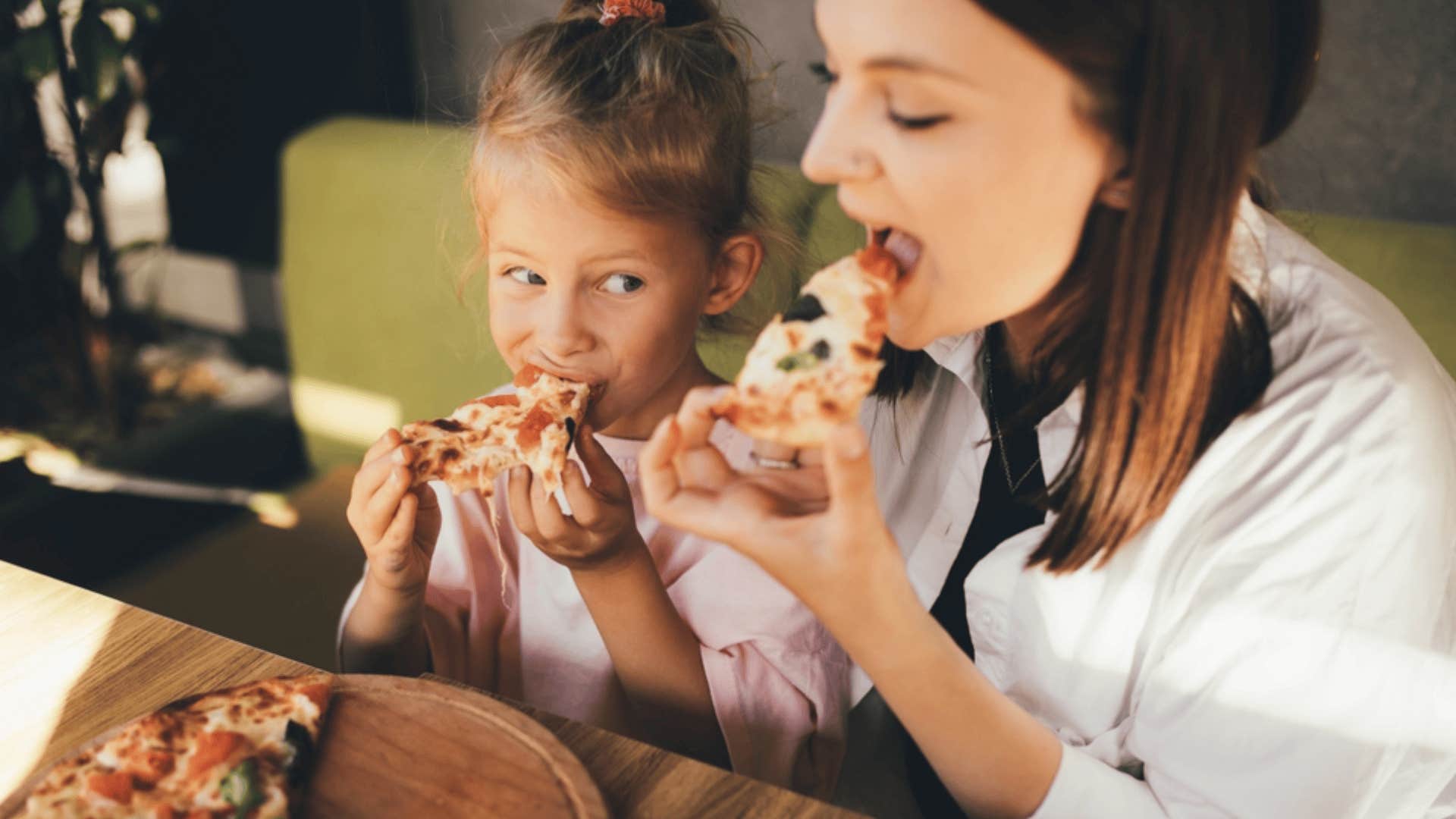 daughter eating meal that doesn't make sense 