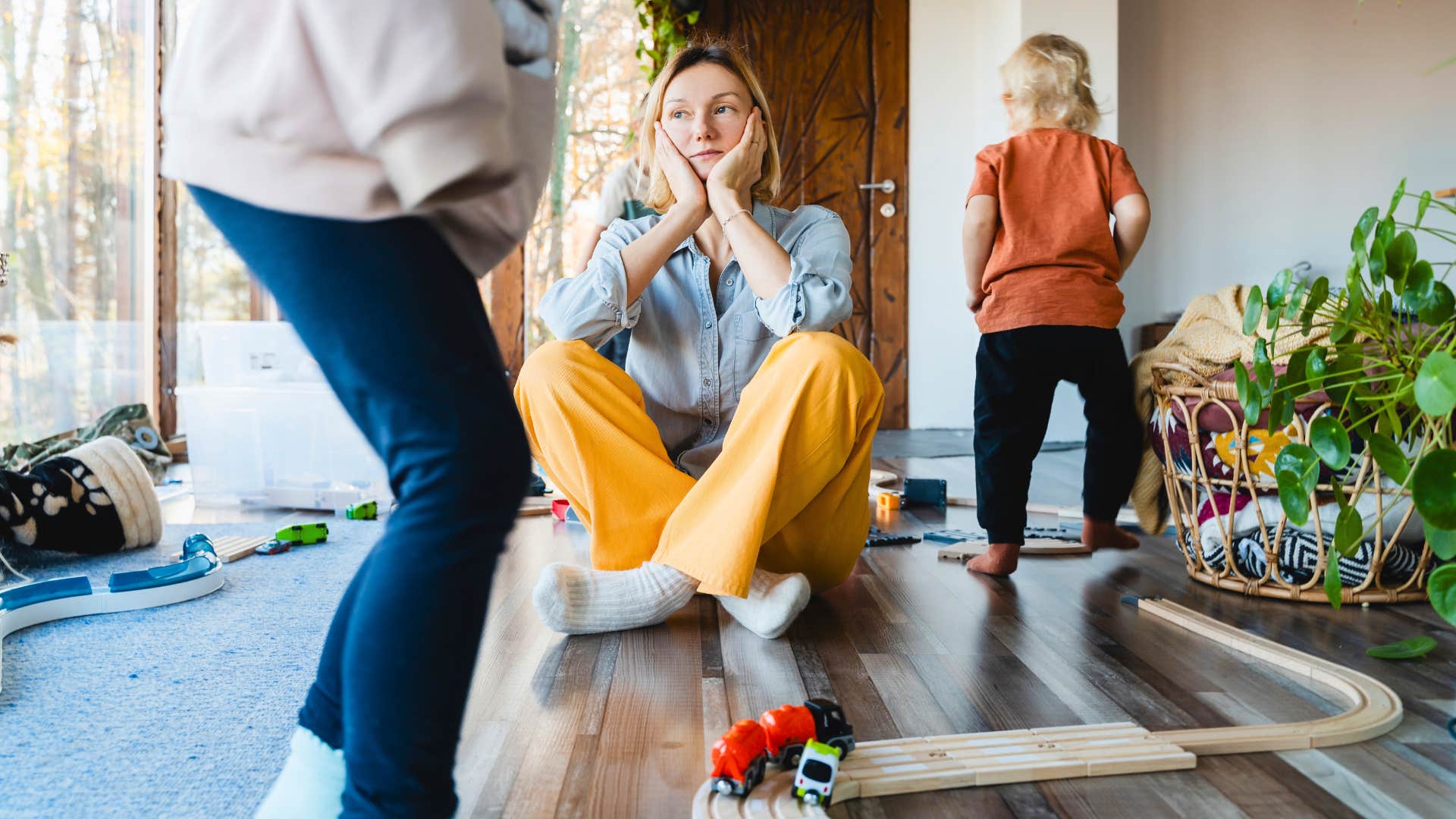 frustrated mother doesn't provide affirmation and security for her kids