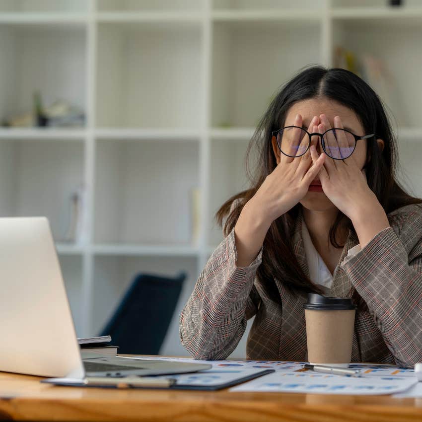 upset woman about the silent collapse of the american family